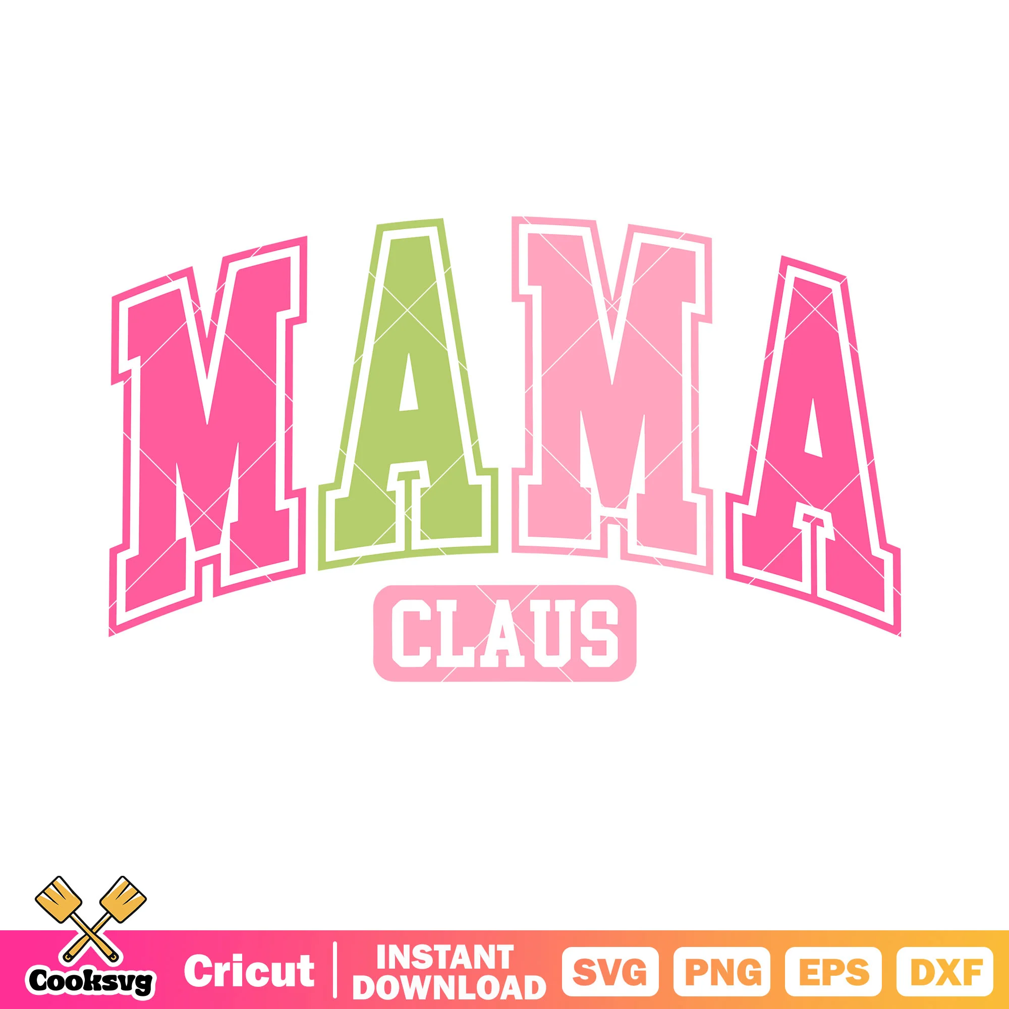 Christmas season svg, mama clause svg, colours of the word svg