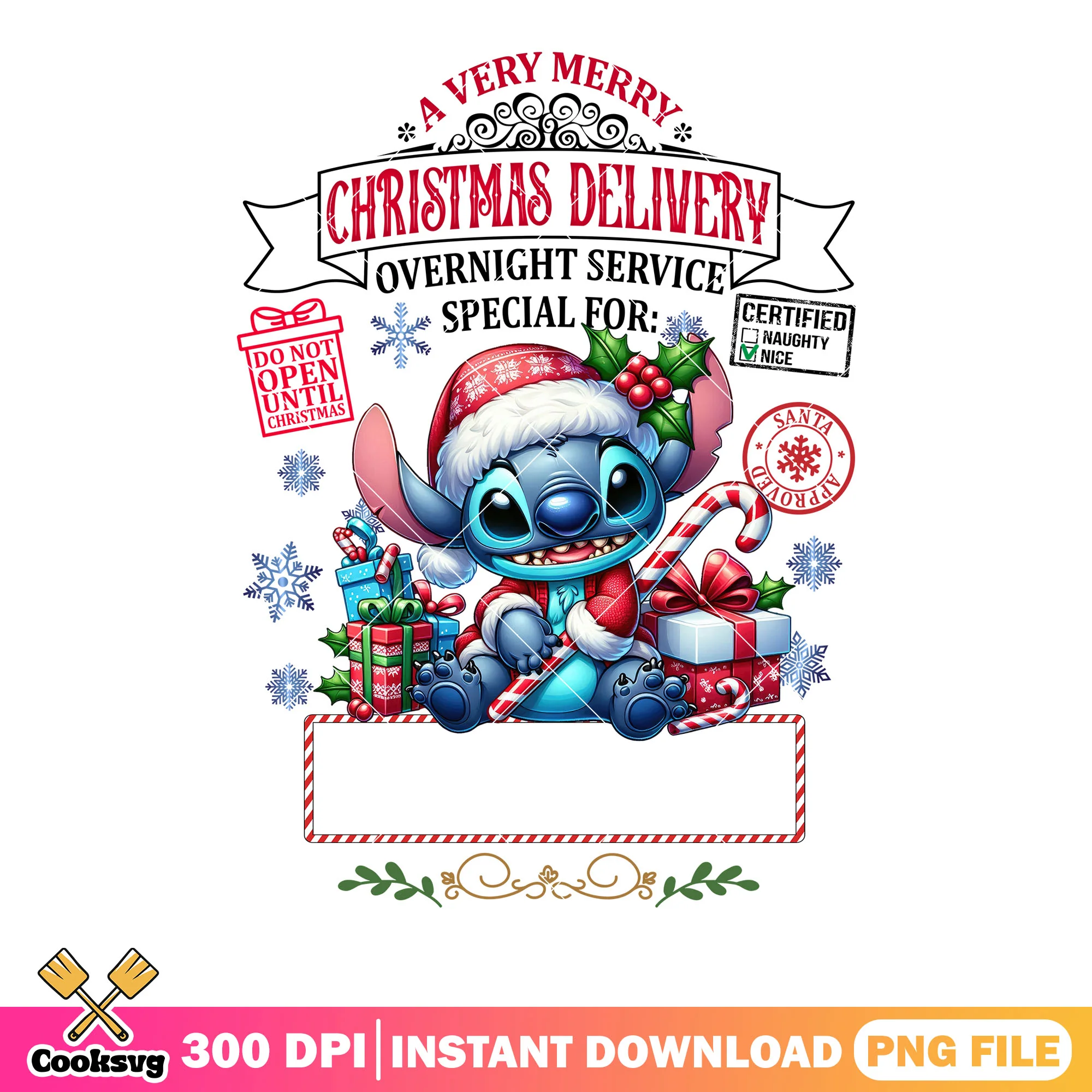 Christmas stitch presents png, cute stitch png, disney christmas png