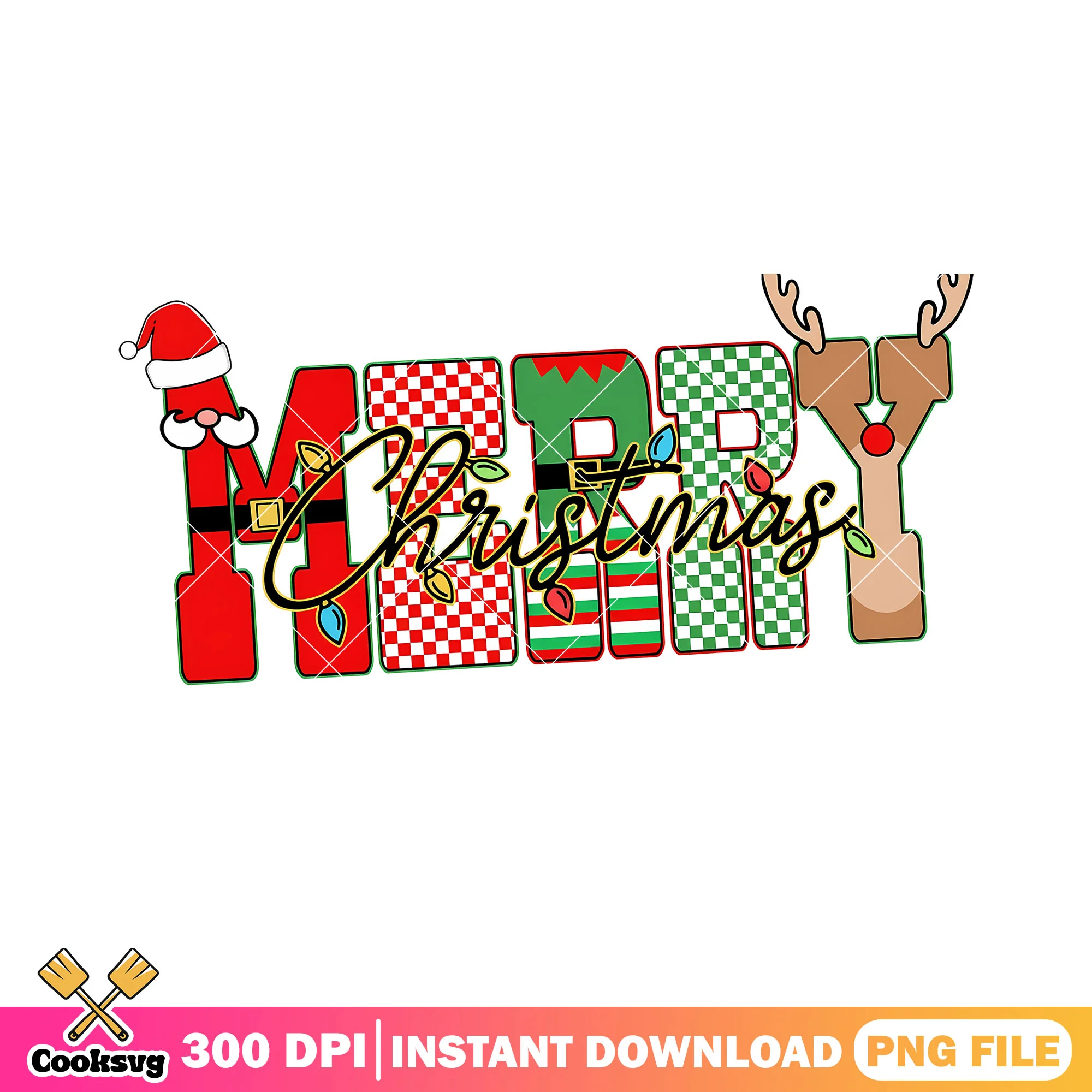 Christmas vibes decor png, santa costume png, happy christmas png