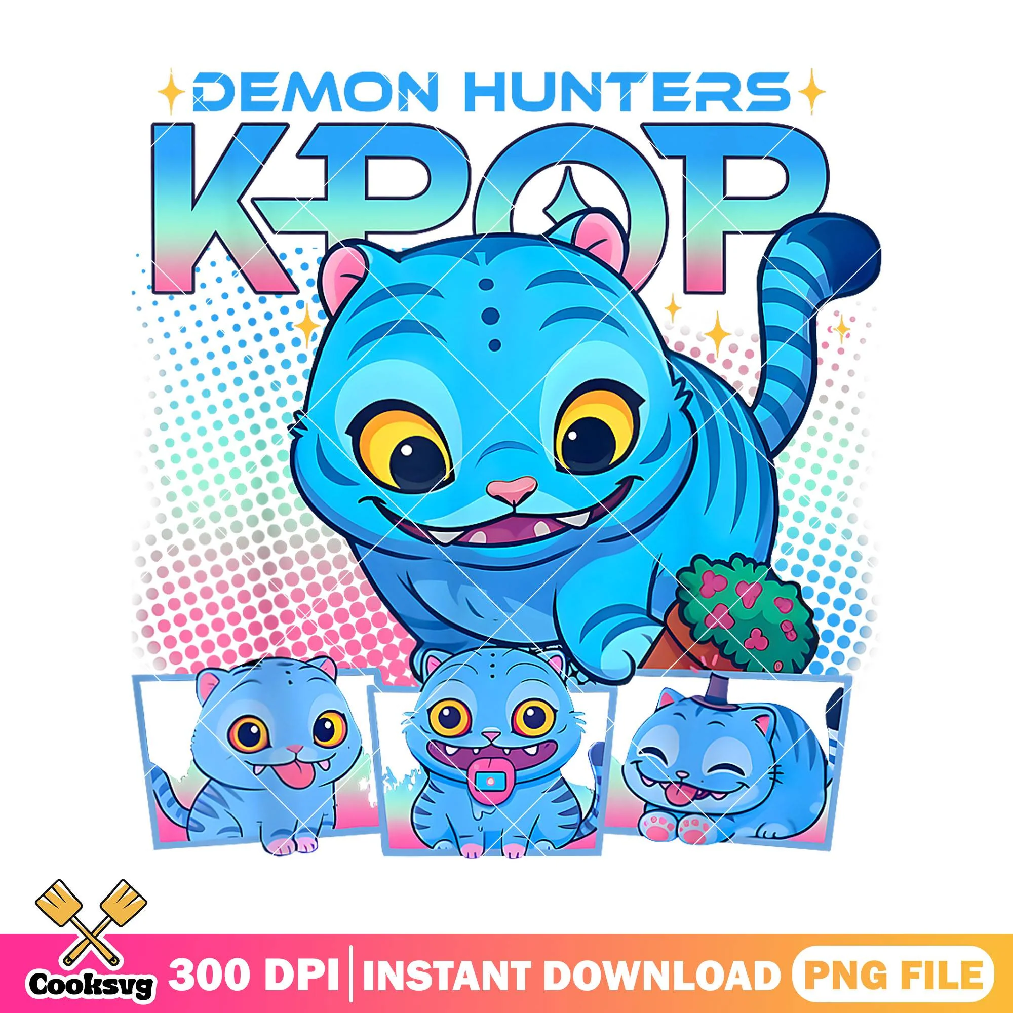 Chubby tiger kpop hunter png, cute derpy png, derpy tiger png