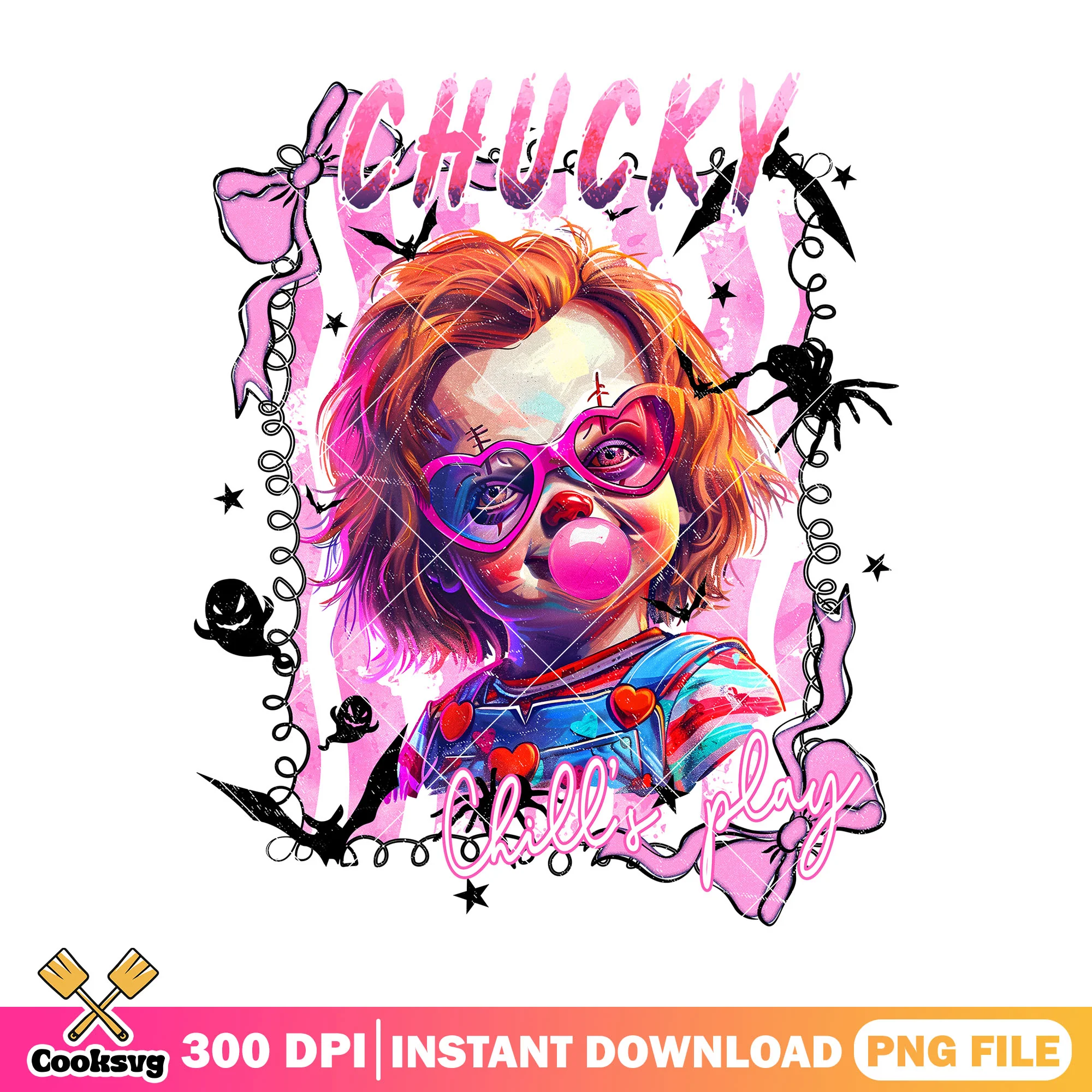 Chucky chill play png, halloween spirit png, horror characters png