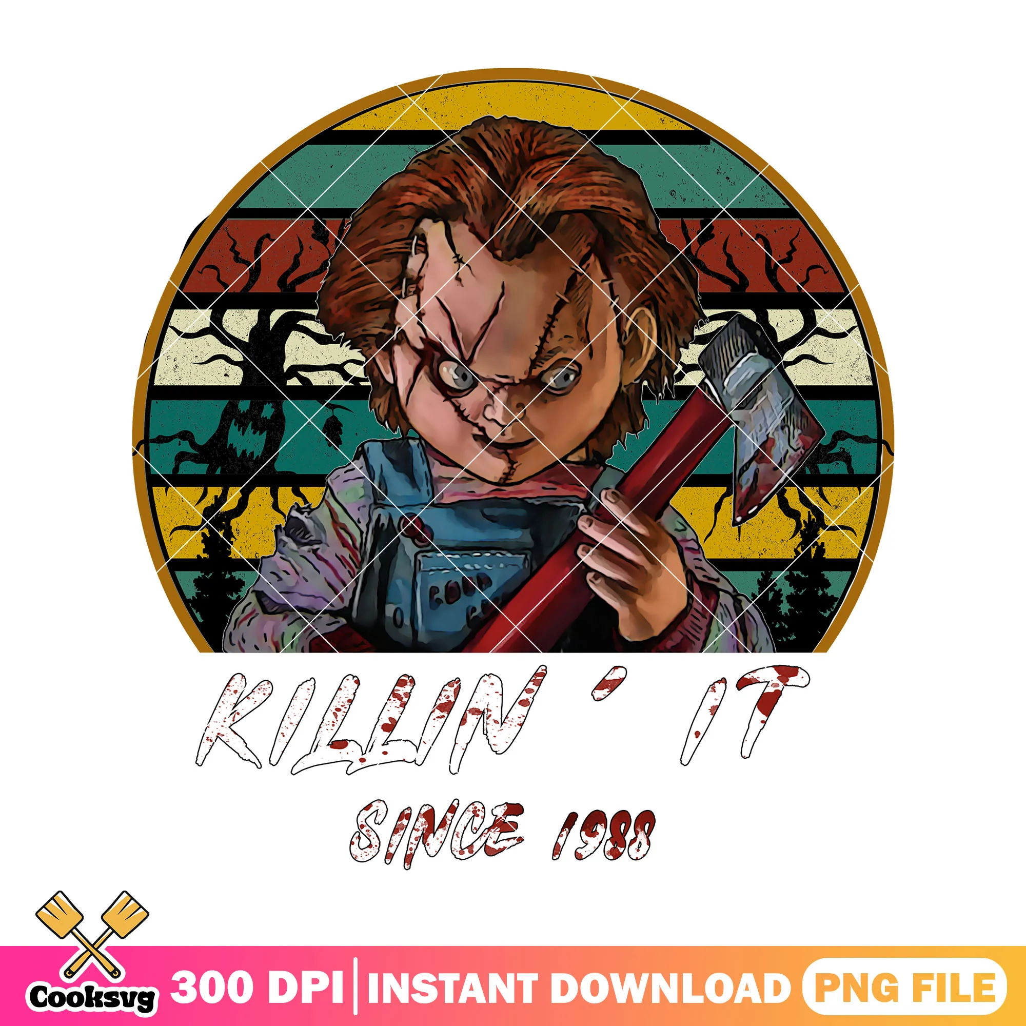 Chucky image horror png, halloween movie png, horror characters png