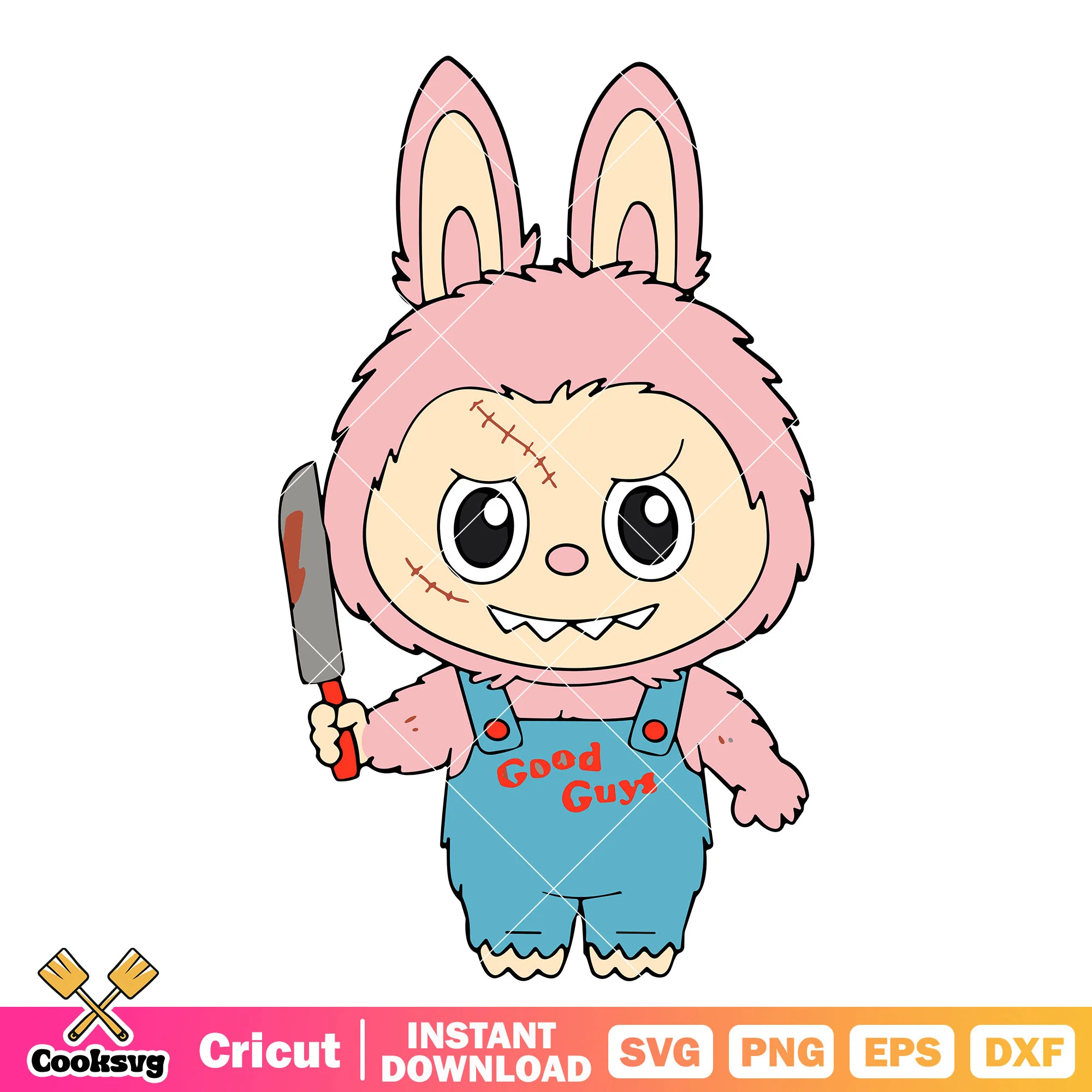 Chucky labubu good guy svg, labubu chucky svg, labubu halloween svg
