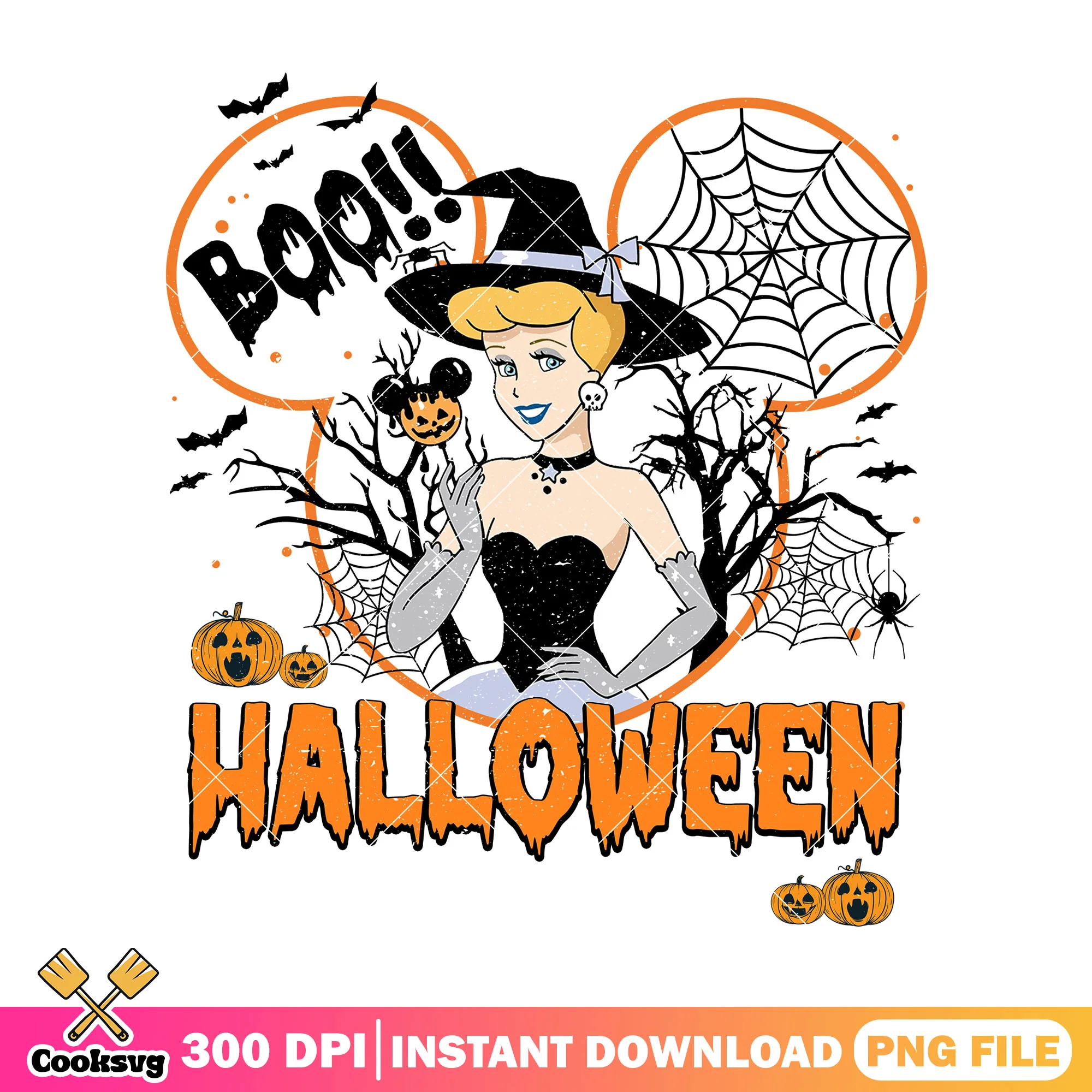 Cinderella princess halloween png, halloween costume png, disney art png