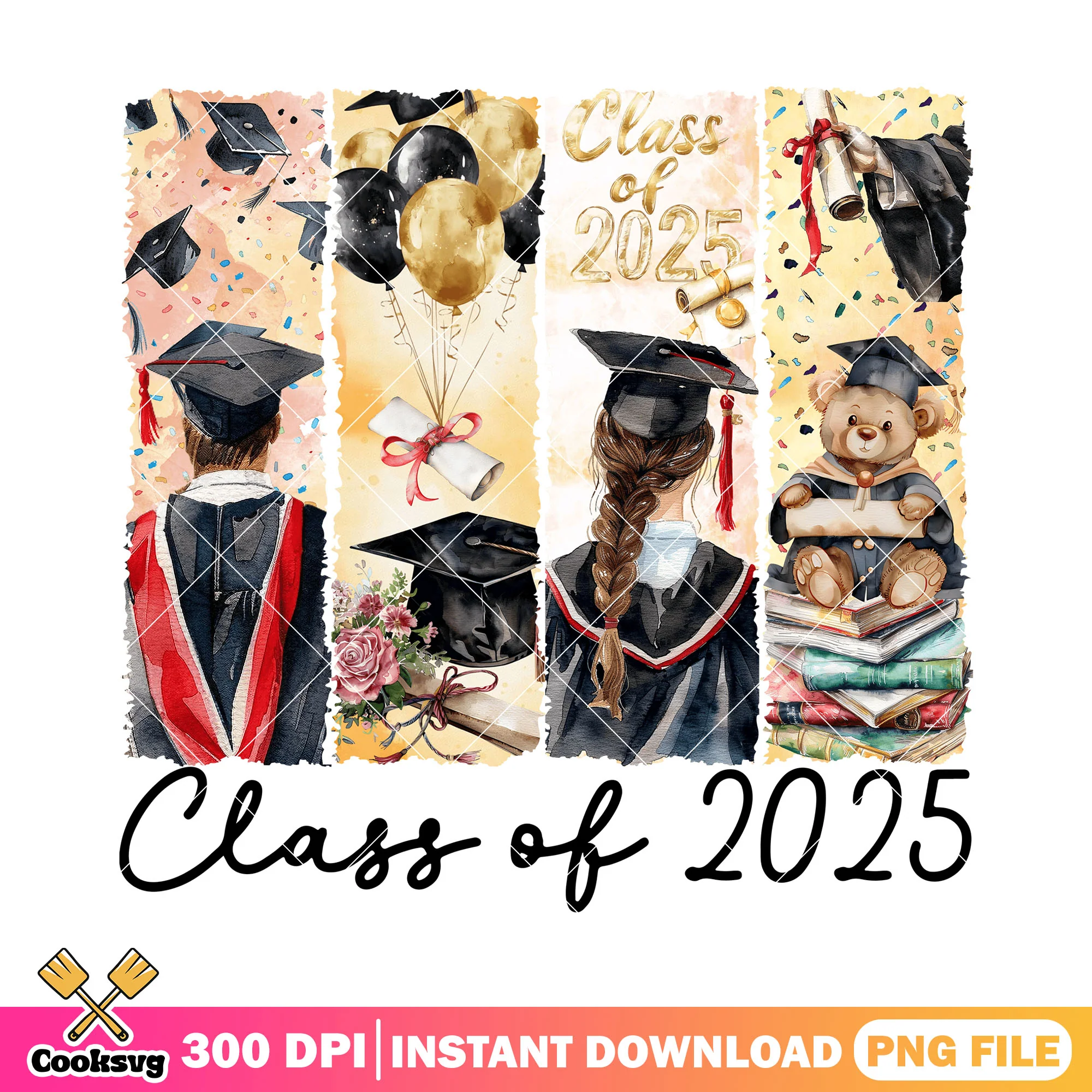 Class of 2025 design png, school image png, back to school art png