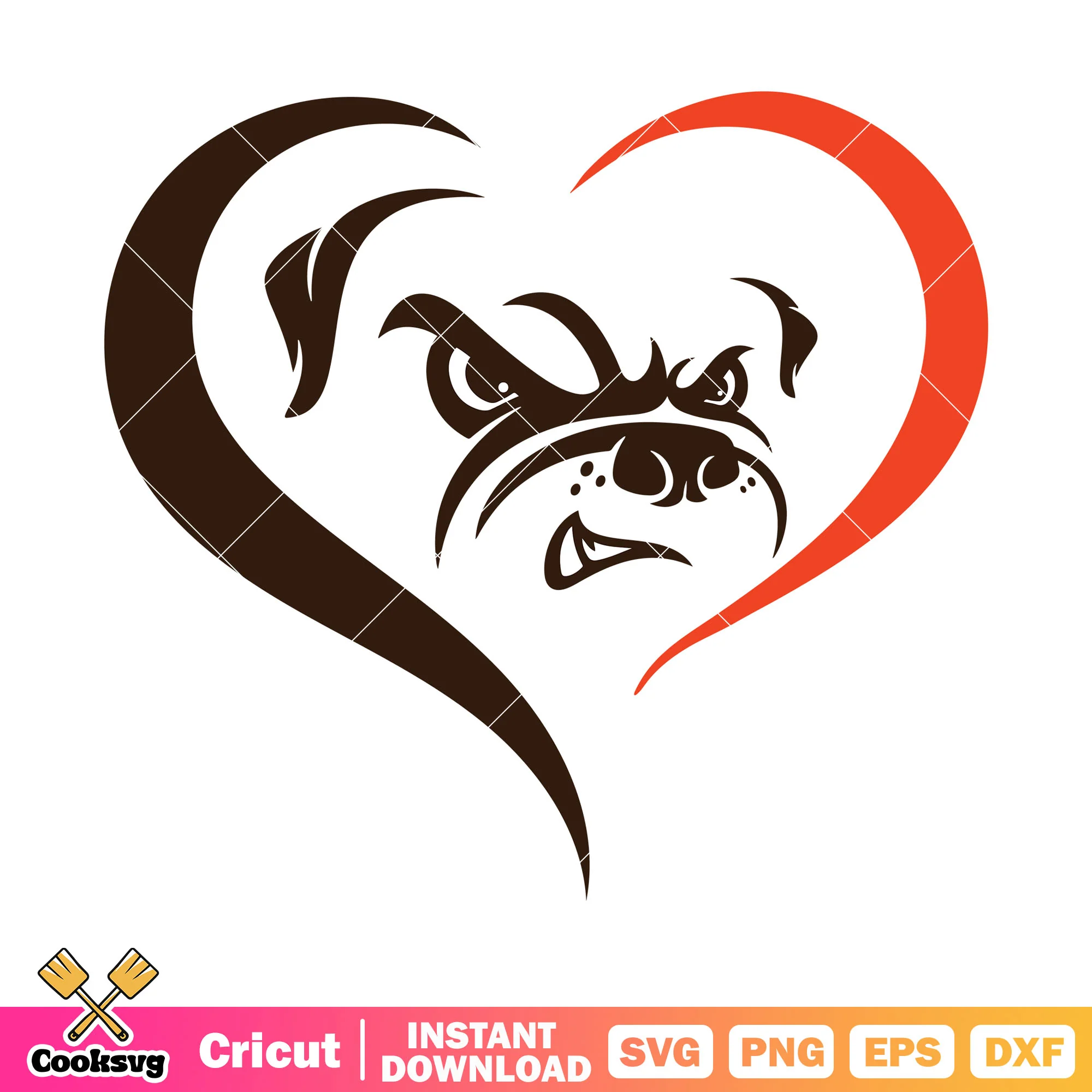 Cleveland bulldog svg, national football leauge svg, cleveland browns svg