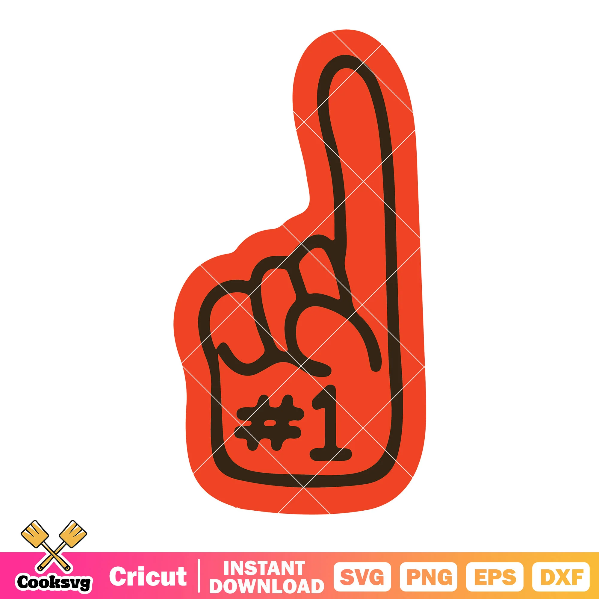 Cleveland number 1 svg, 1 foam finger svg, cleveland browns svg