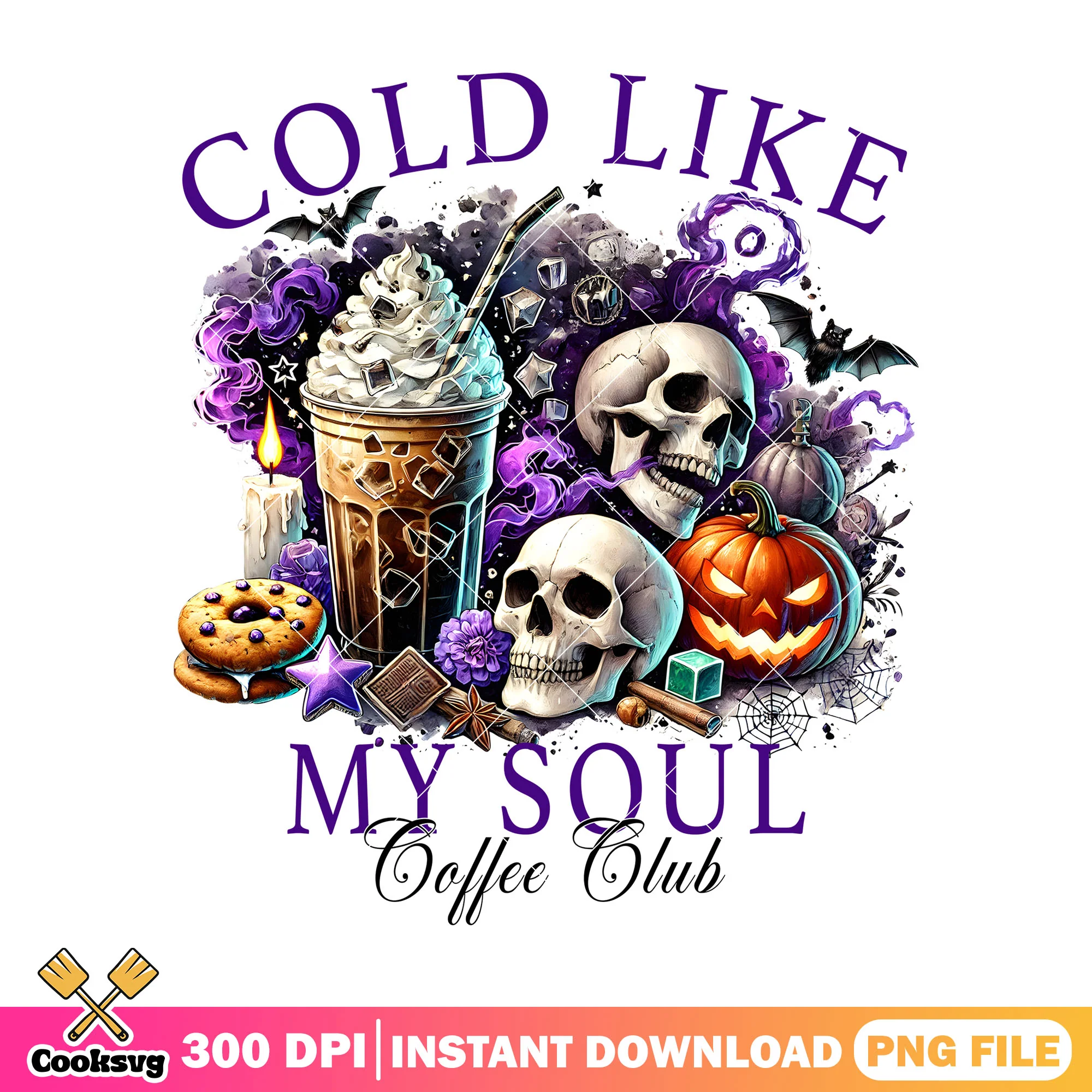 Cold like my soul horror image png, halloween decor png, horror png