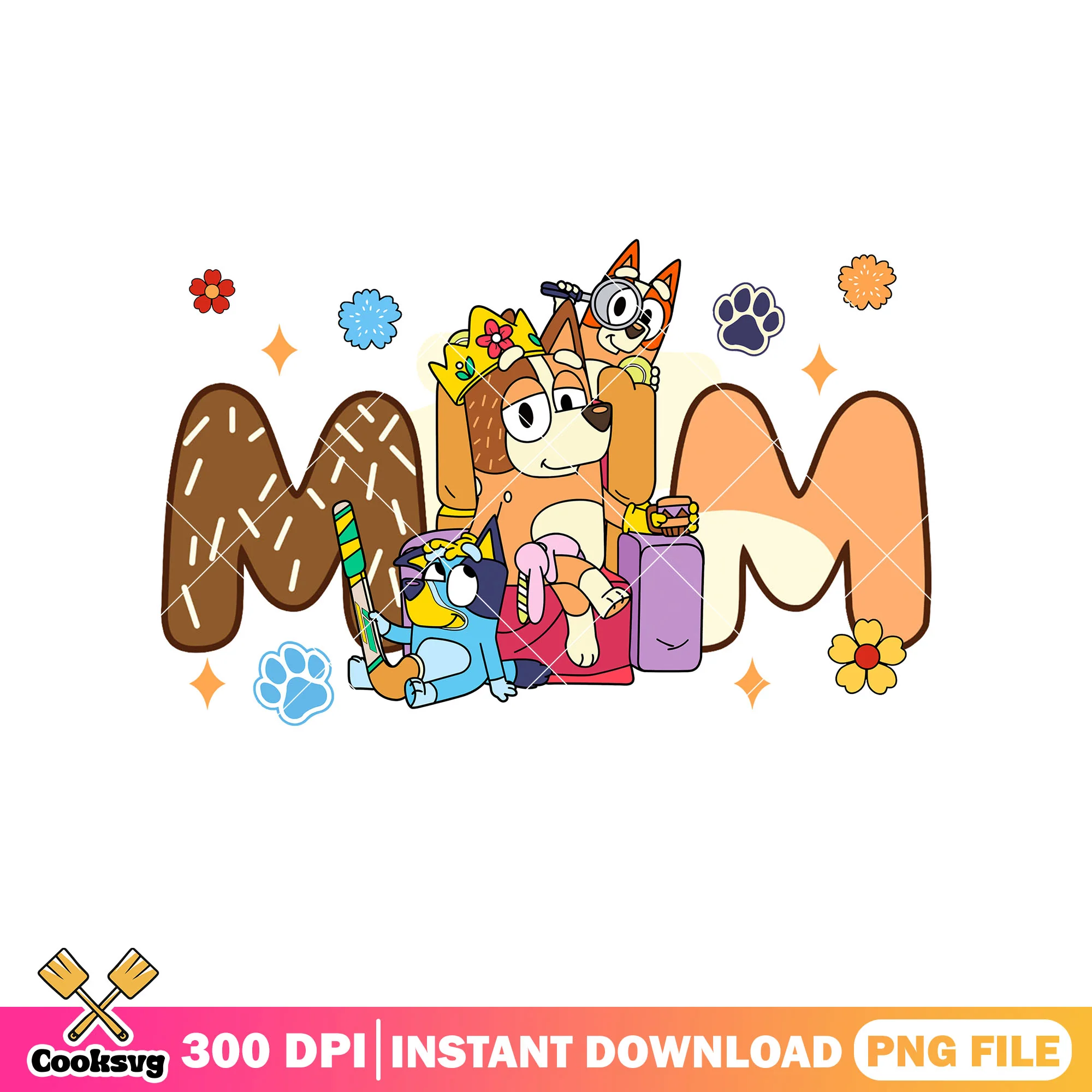 Cool mum bluey bingo png, bluey family png, bluey costume png
