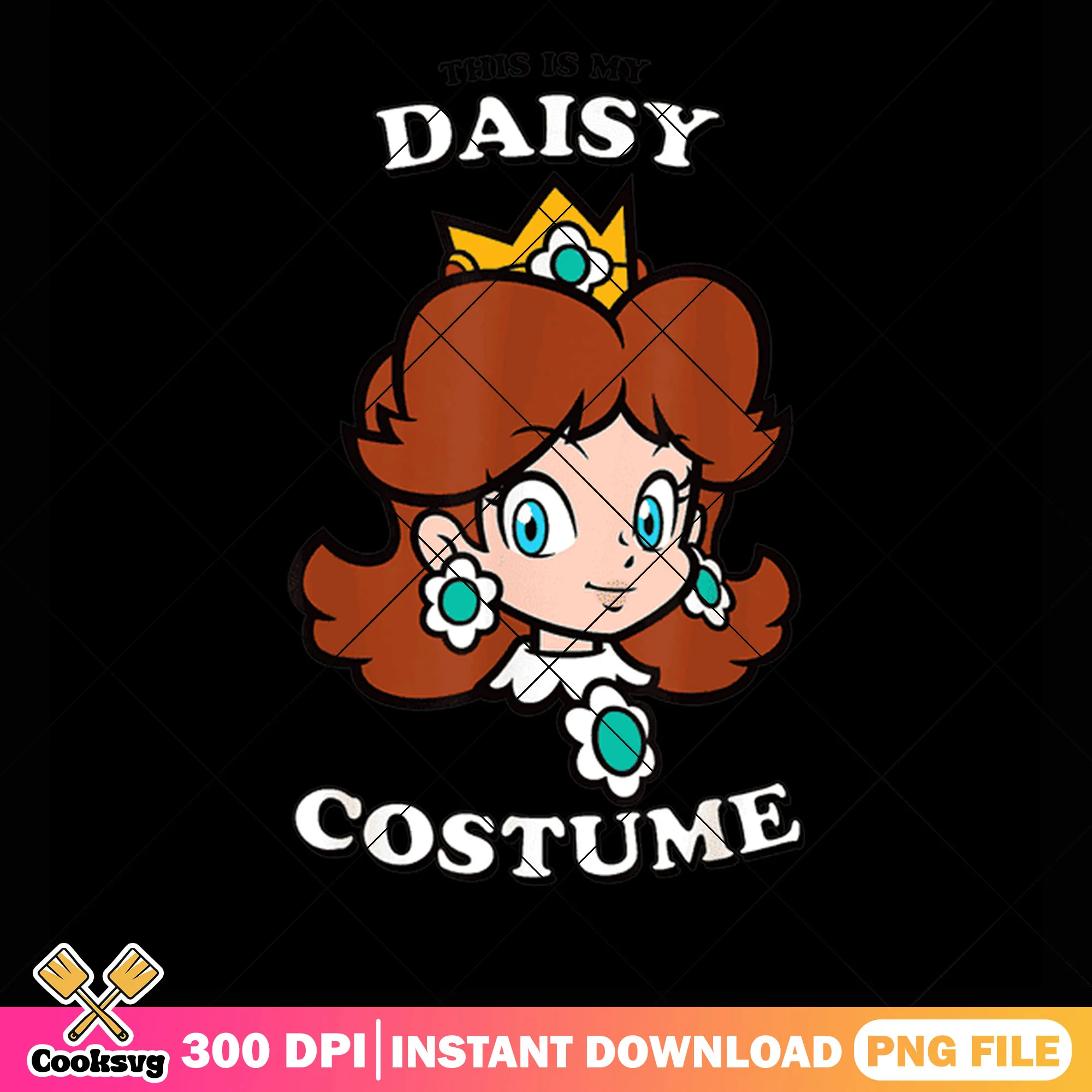Costume princess daisy mario png, nintendo art png, super mario png