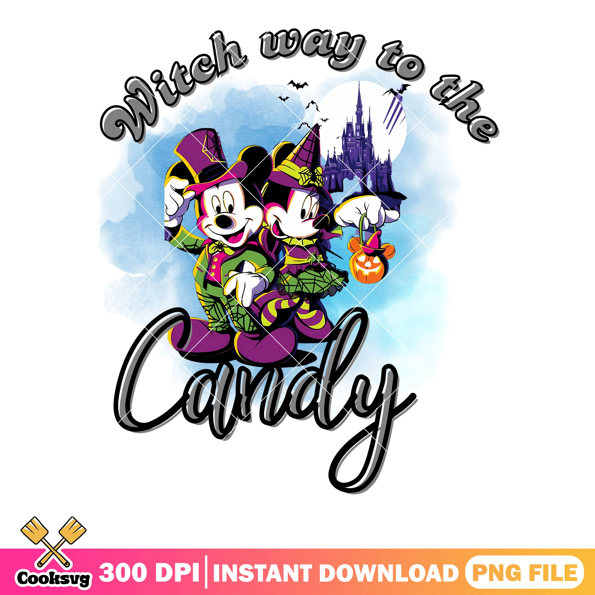 Couple mouse scary bats png, spooky castle png, magican costume png