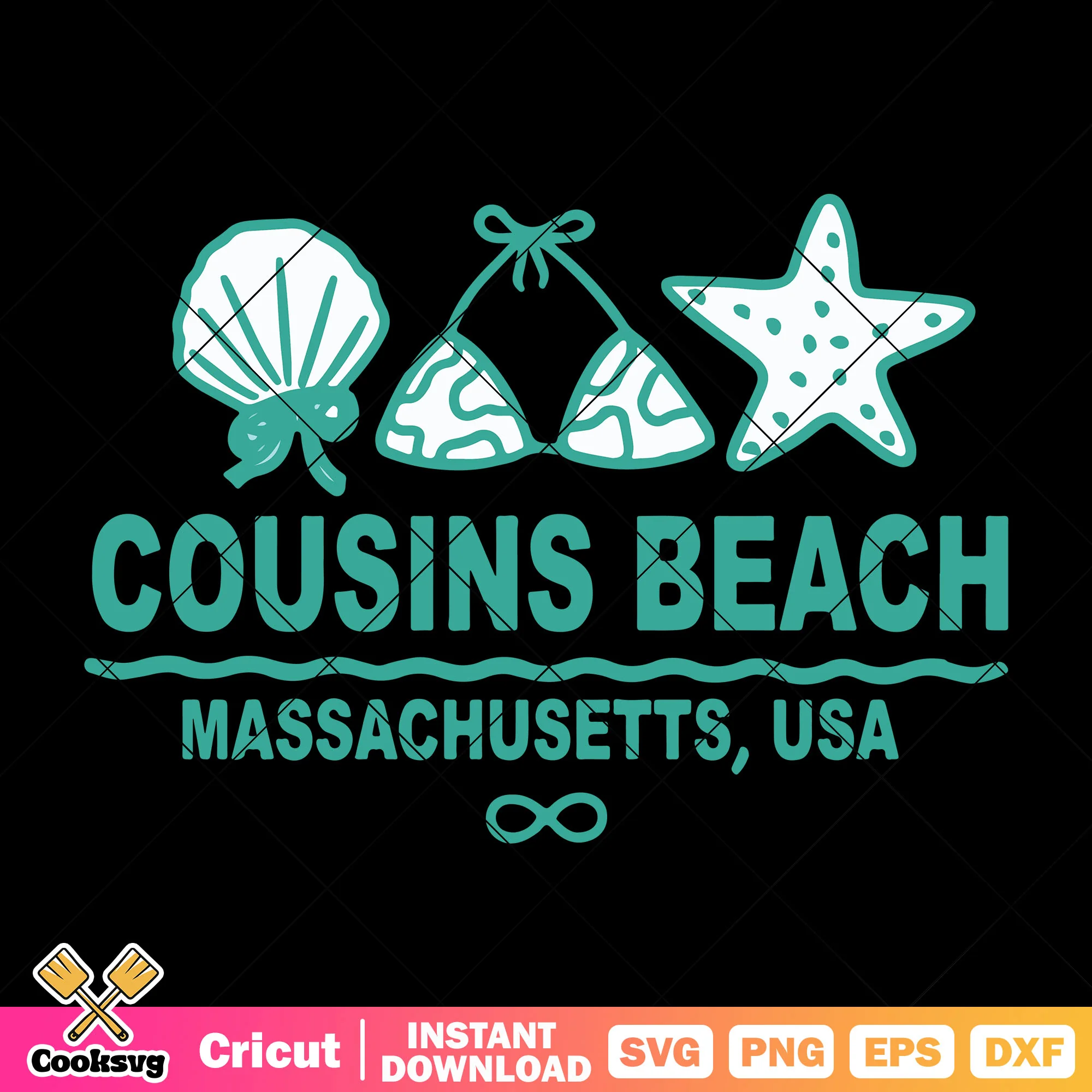 Cousins beach in usa svg, cousins beach svg, usa beach svg