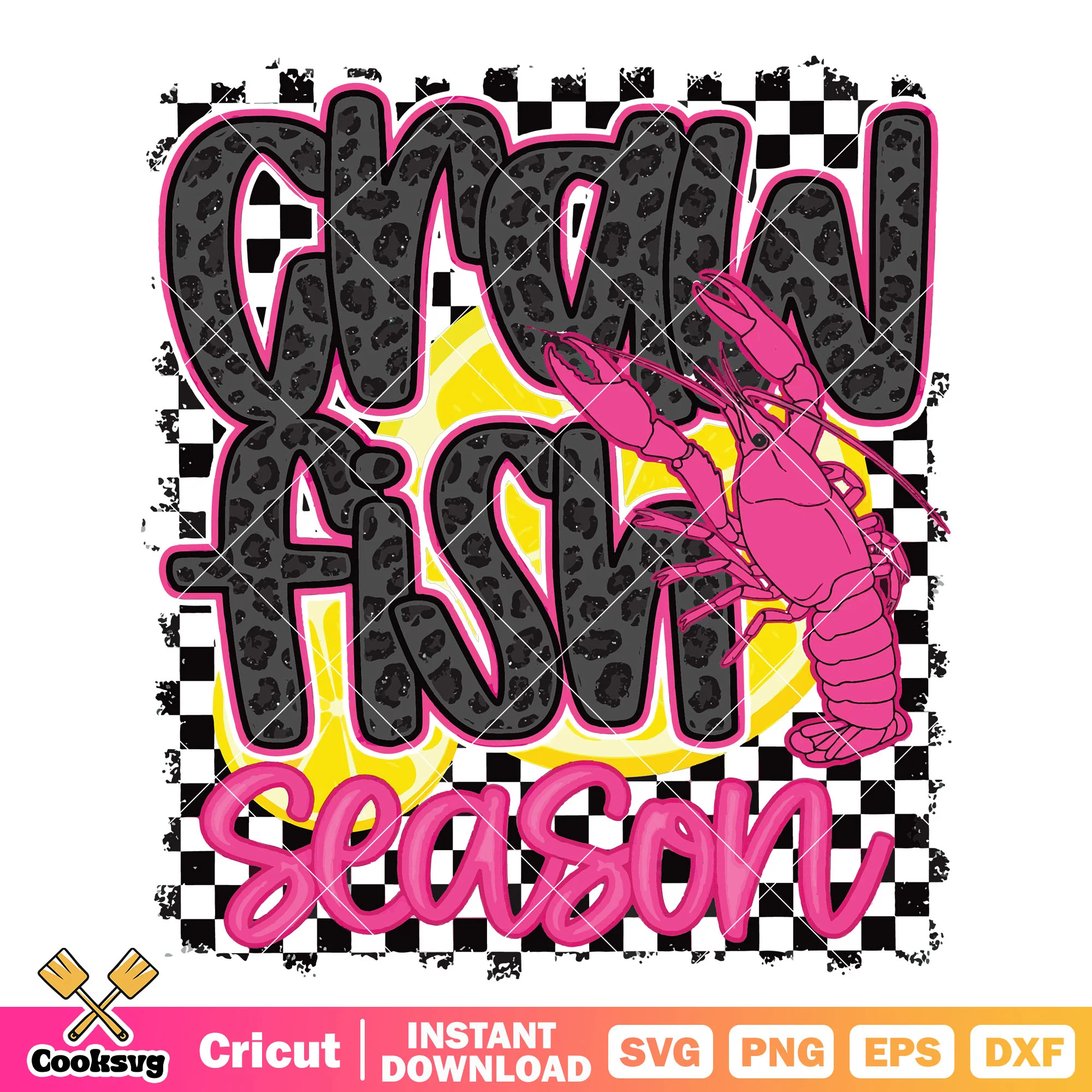 Craw fish shrimp pink season svg, pink season svg, fish seasoning svg
