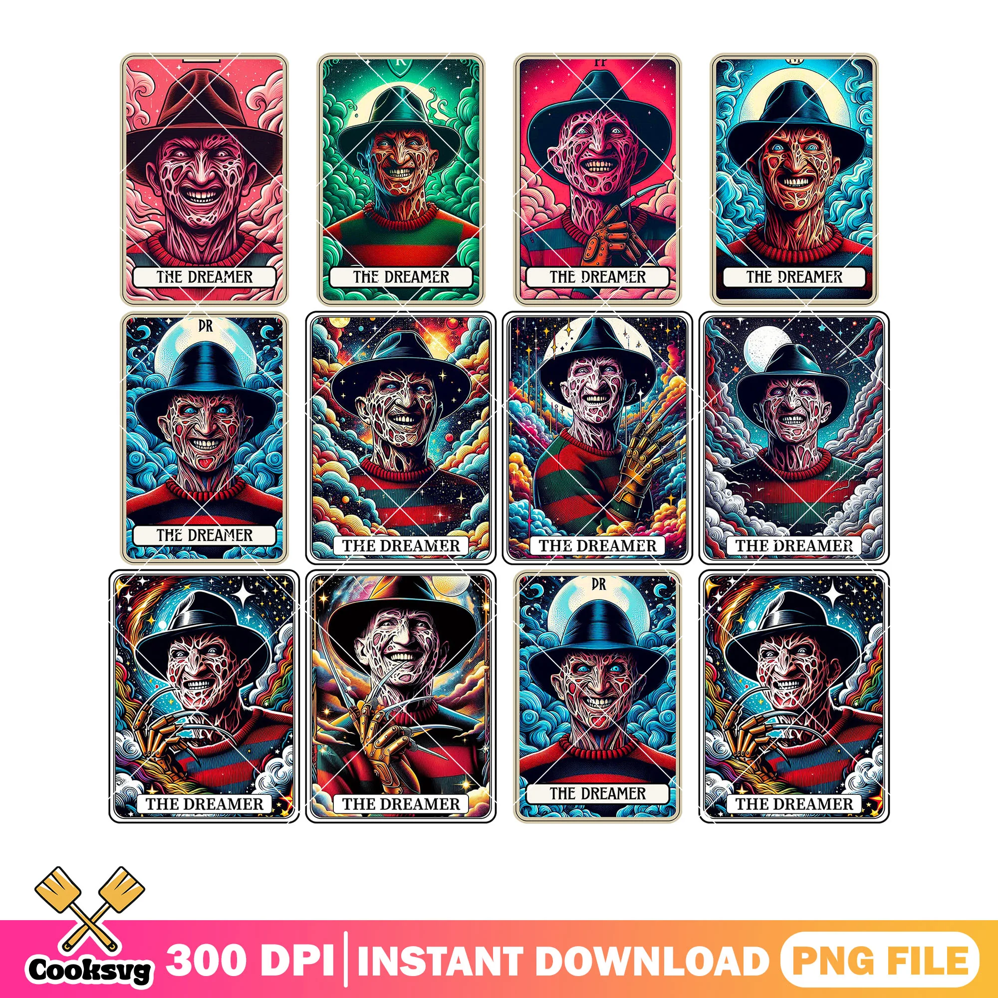 Creepy freddy png bundle, shrap claw png, A Nightmare on Elm Street png