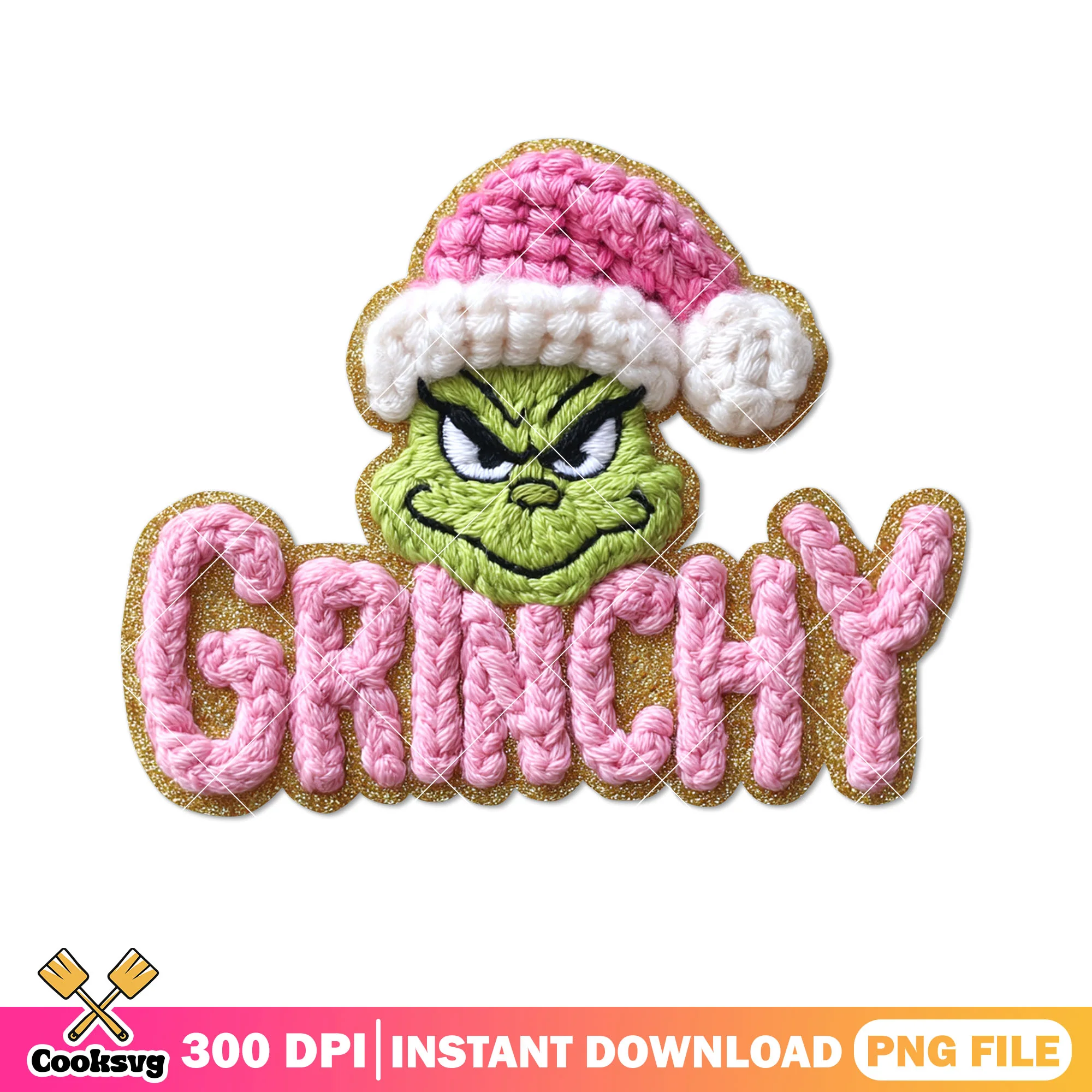 Creepy grinch png, santa claus hat png, merry christmas png