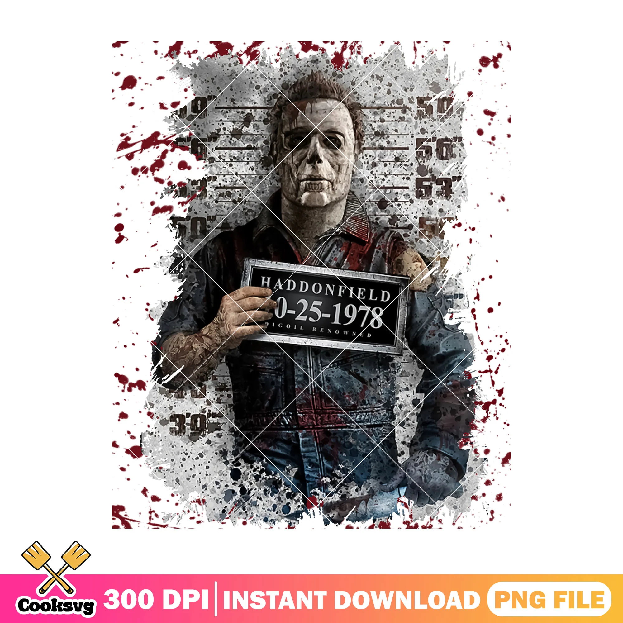 Crime michael myers design png, horror films png, halloween png