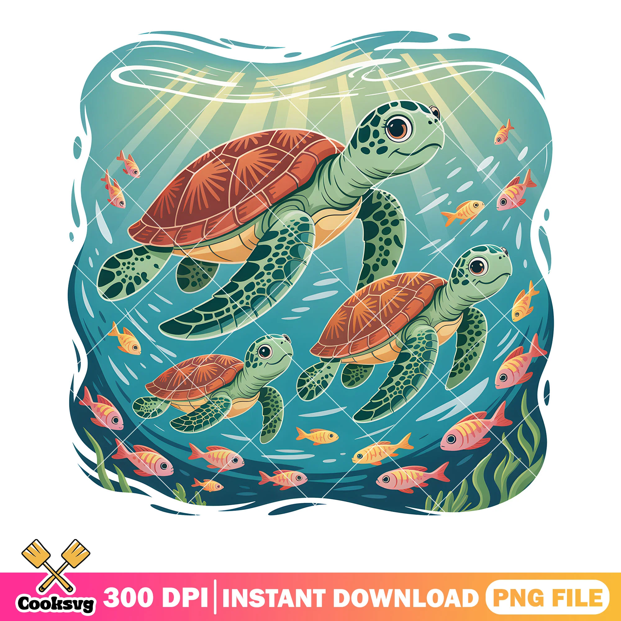 Crush and his son squirt png, finding nemo png, nemo turtle png