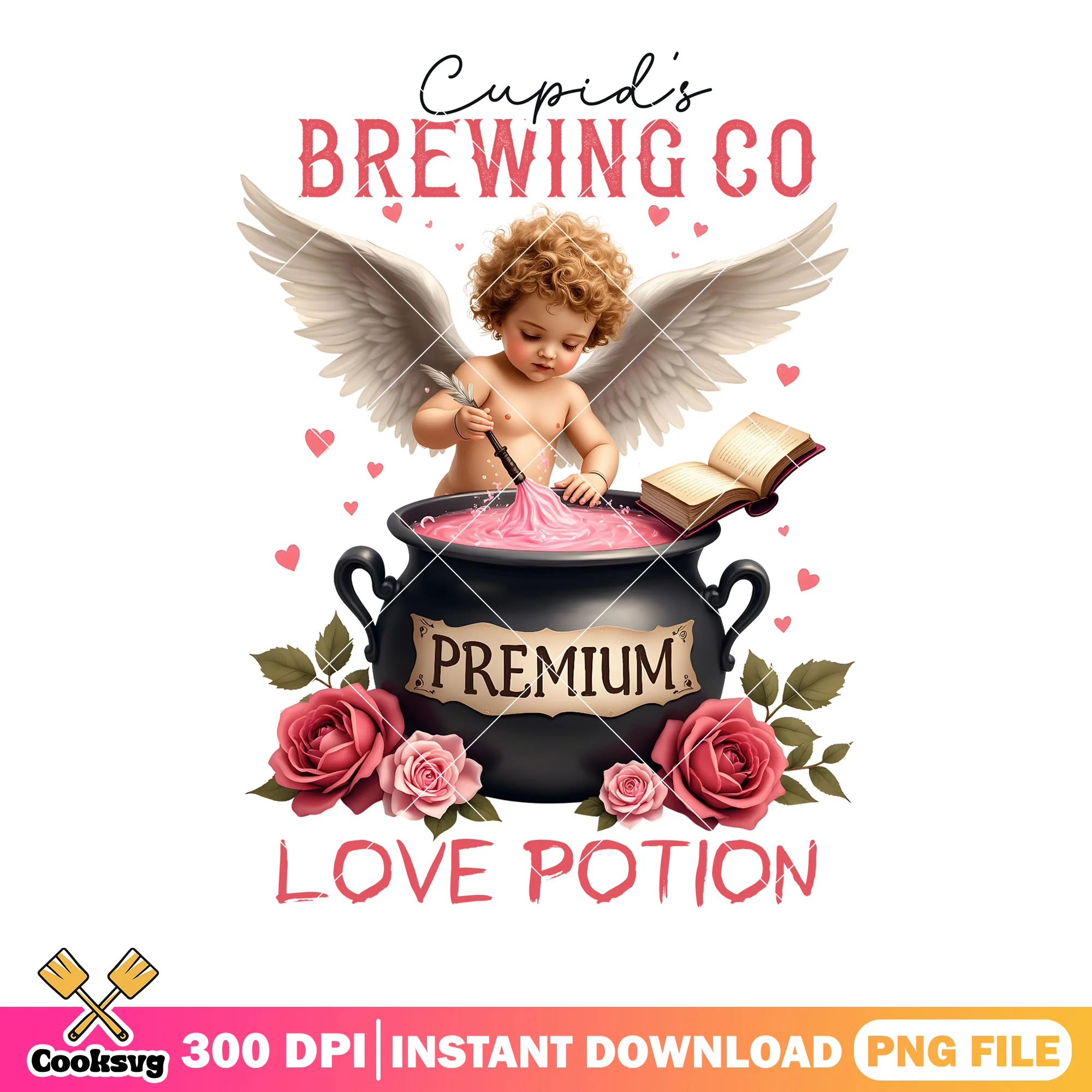 Cupid brewing co png, valentine vibes png, valentine cupid png