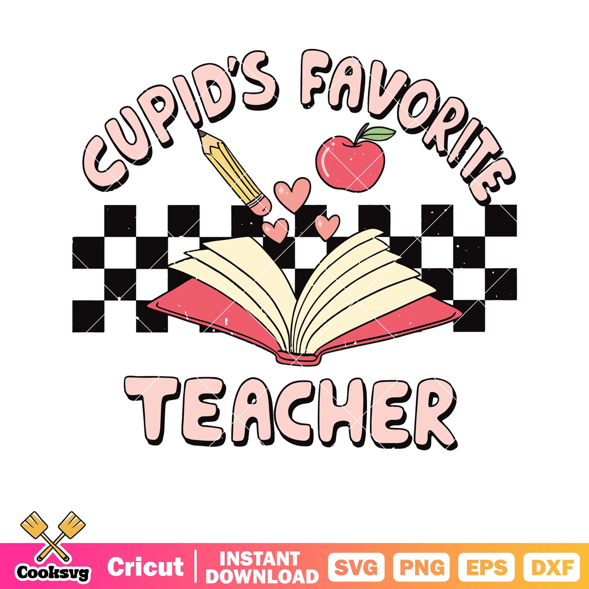 Cupids favorite teacher school svg, cupid valentine svg, teacher valentine svg