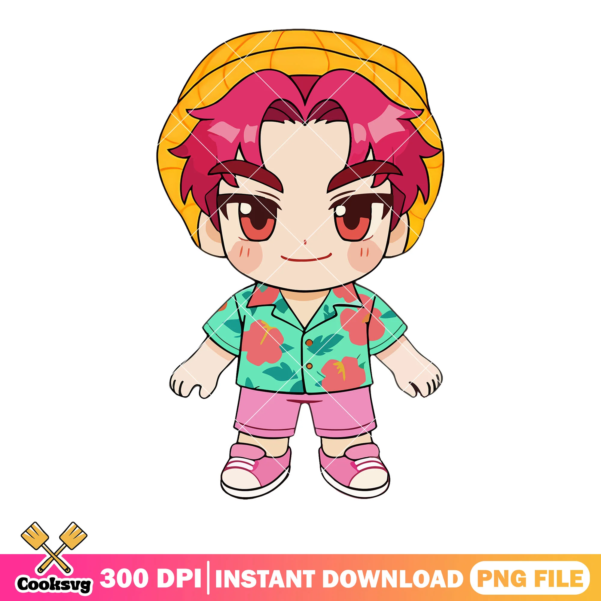 Cute chibi outfit png, chibi summer saja png, poster chibi cute png