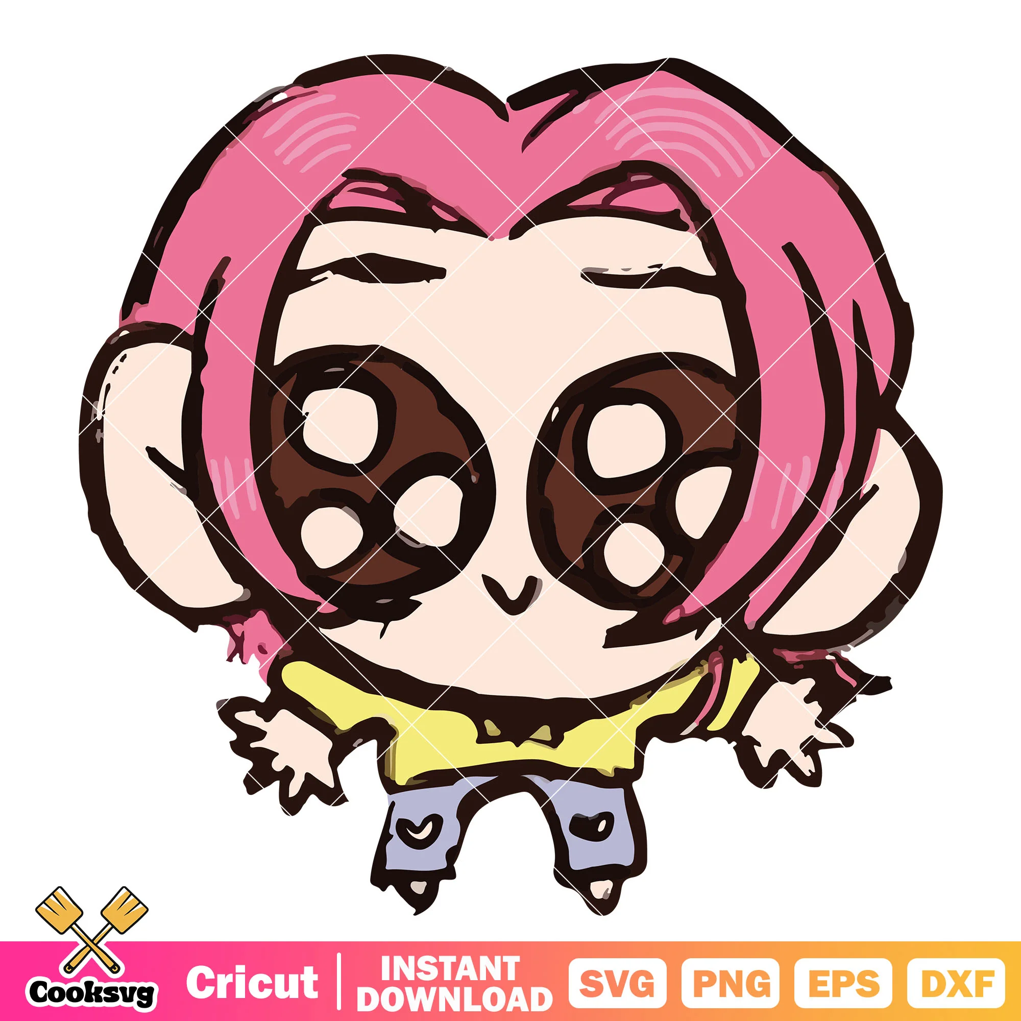 Cute chibi romance saja svg, kpop romance saja svg, saja boys svg
