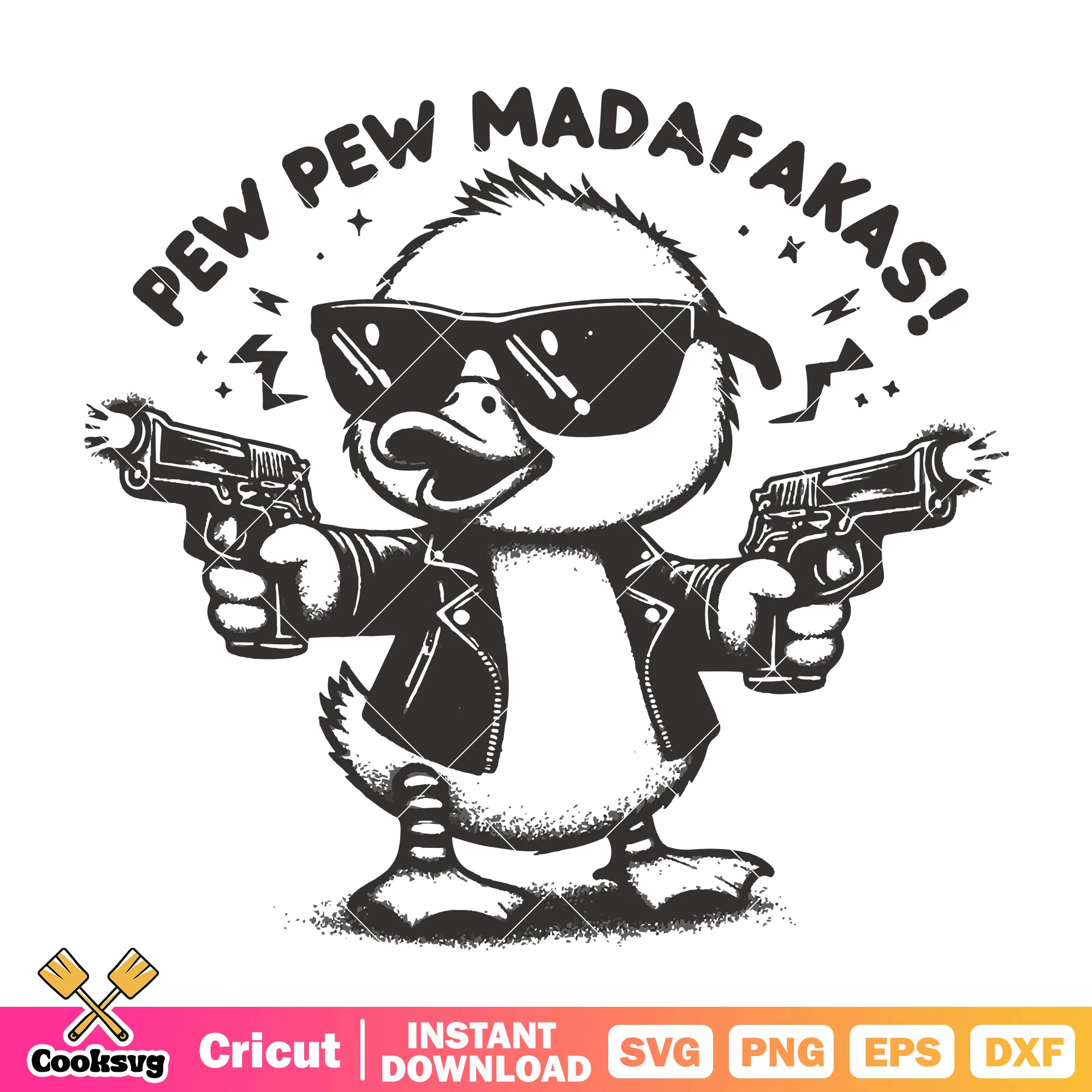 Cute duck pew pew madafakas svg, cute duck svg, duck quotes svg