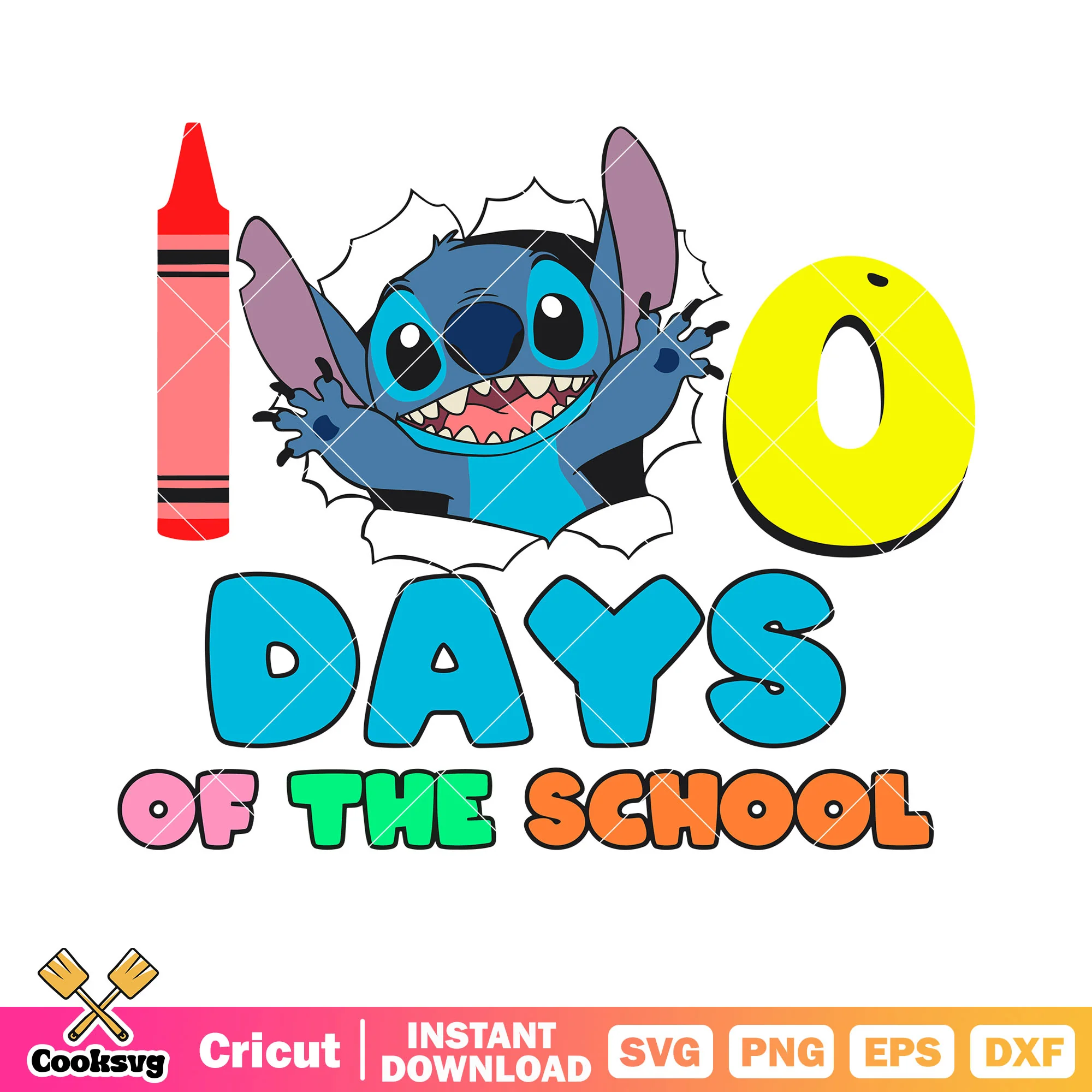Cute little sittch svg, lilo and stitch svg, 100 days svg