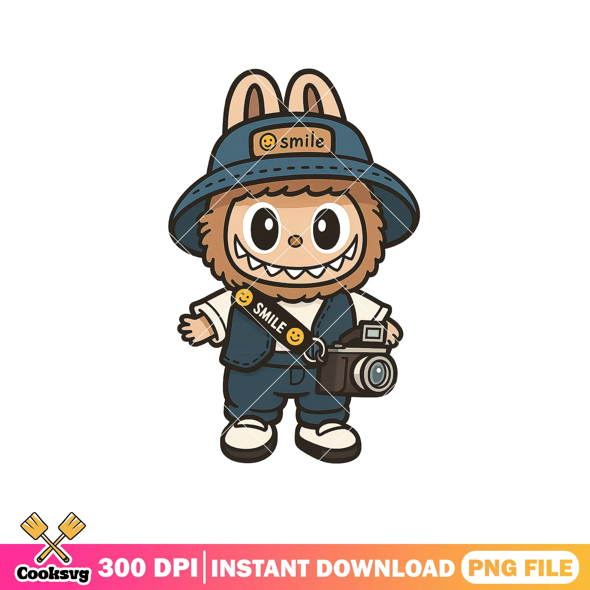 Cute photographer labubu png, labubu design png, labubu near me png