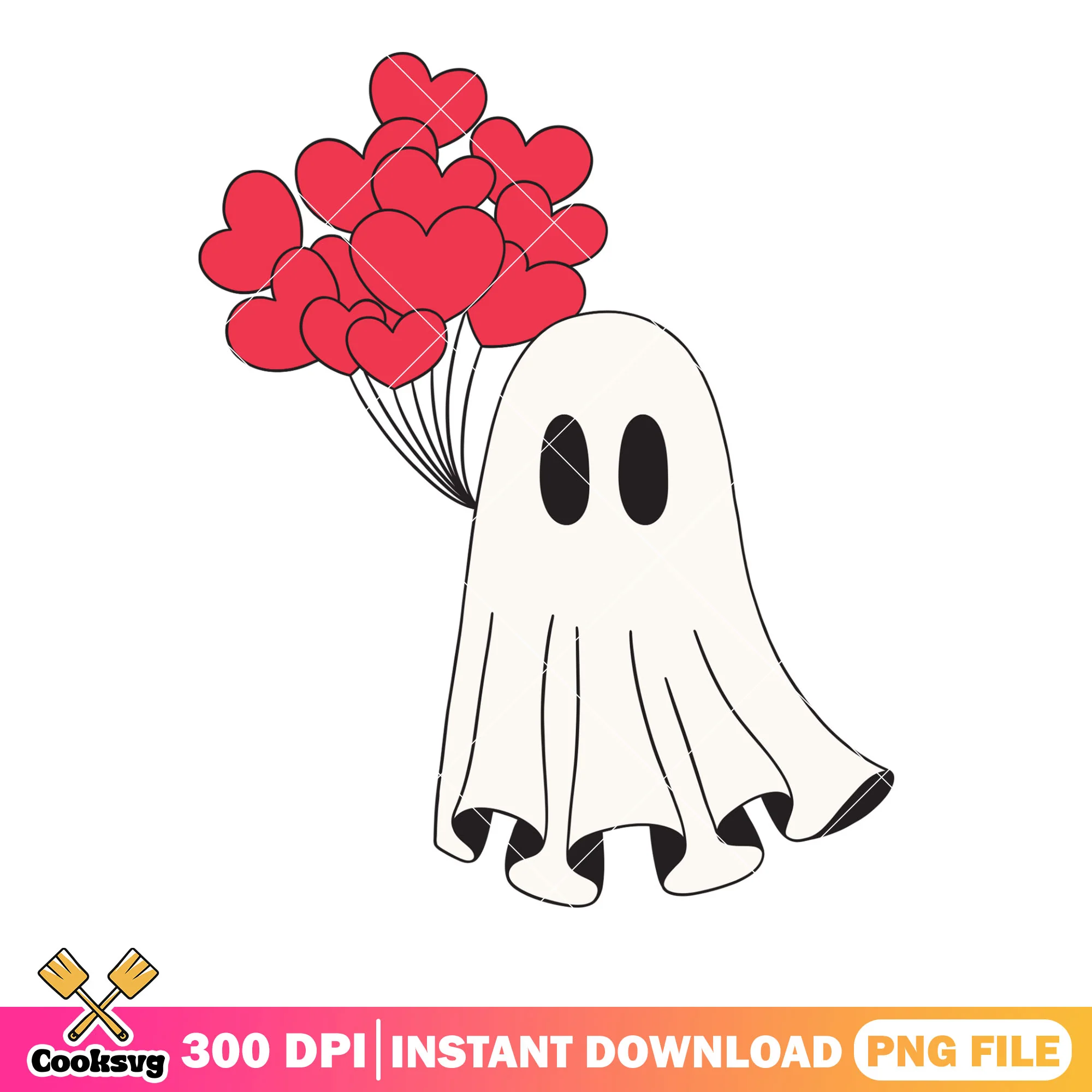 Cutie blanket png, heart balloon png, halloween scary png