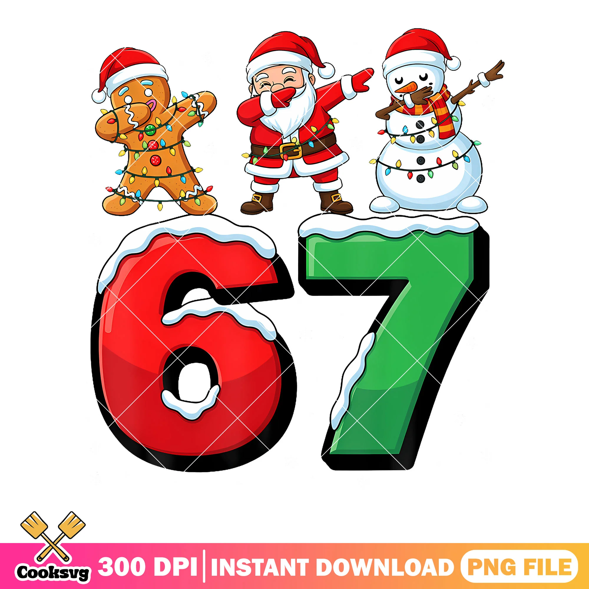 Dabbing santa 67 christmas png, gingerbread man png, christmas png