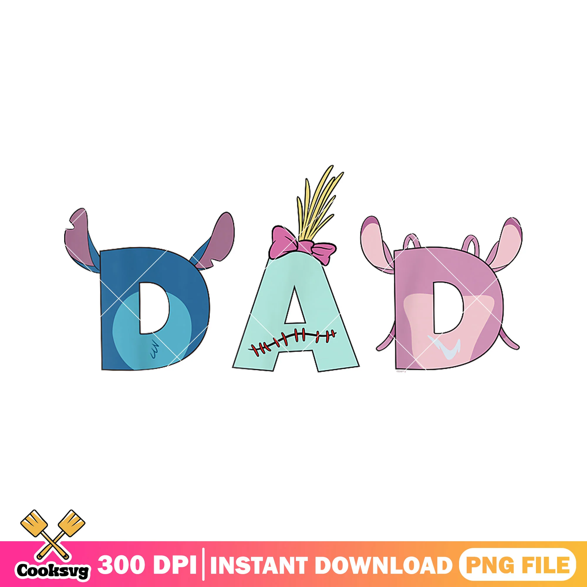 Dad text made by stitch png, stitch text png, stitch and lilo png