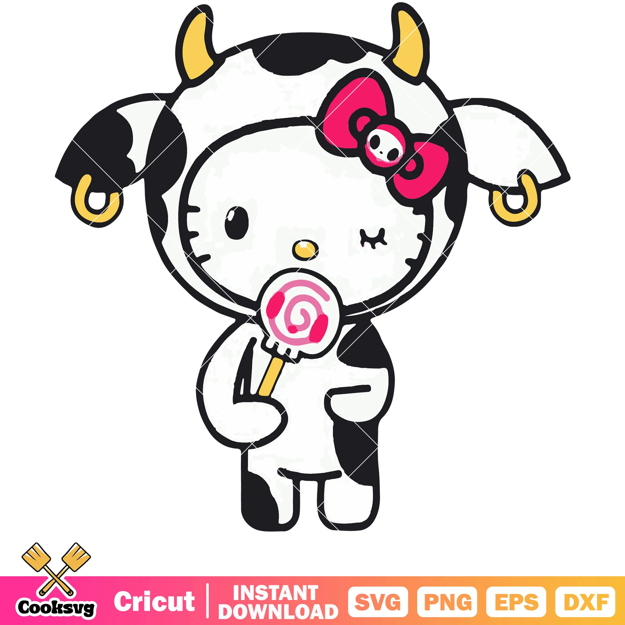 Dairy cows hello kitty svg, sanrio hello kitty svg, sanrio svg