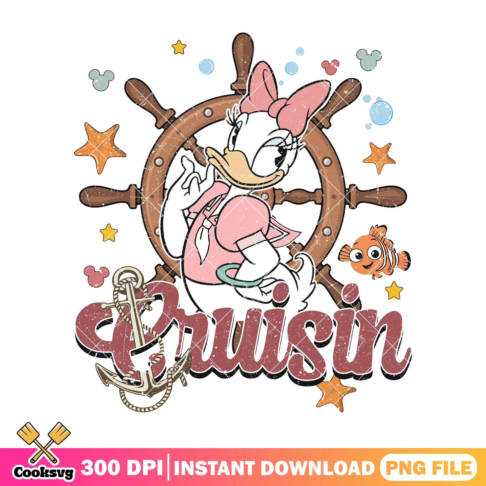 Daisy cruisin png, disney trip png, daisy duck png