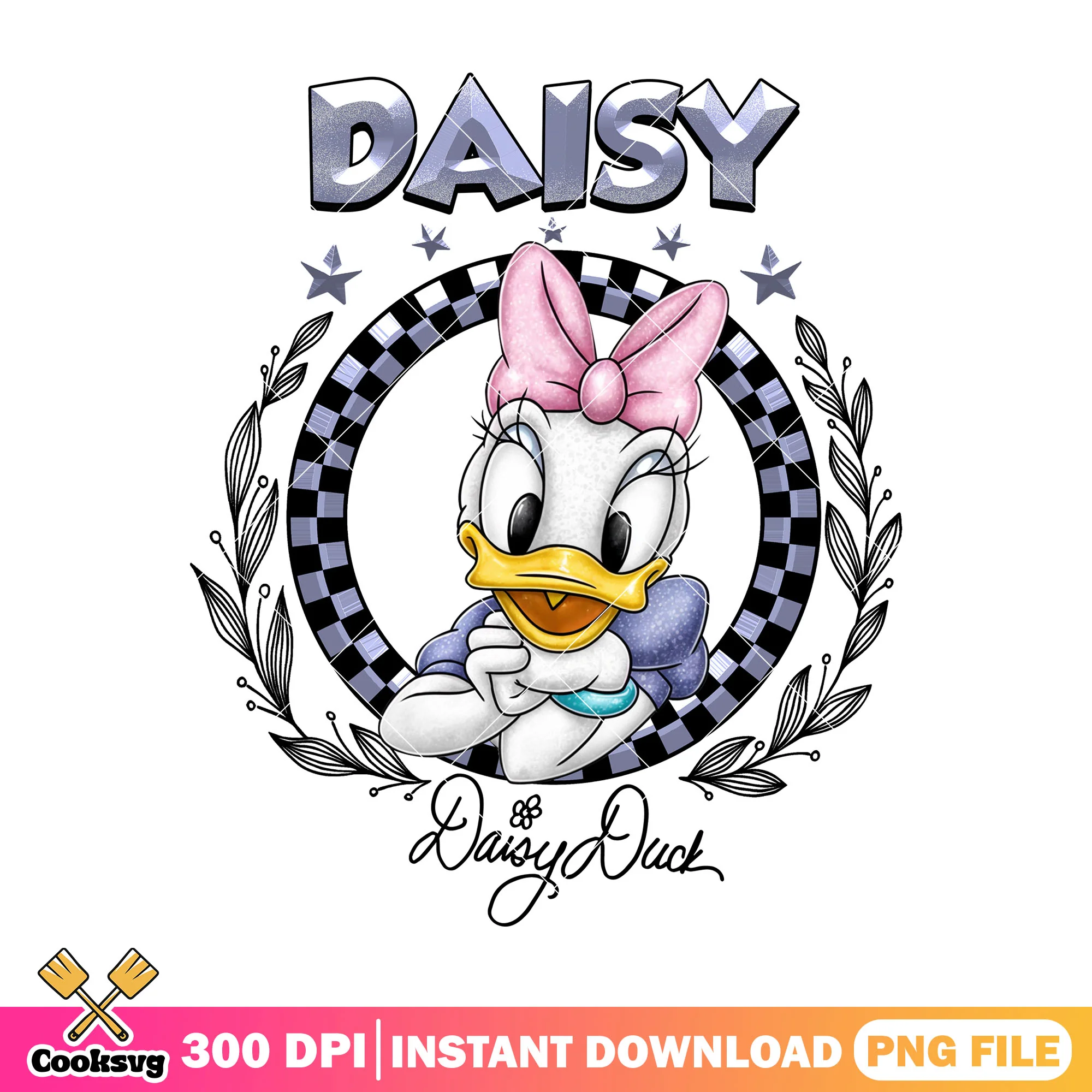 Daisy signature png, daisy duck png, walt disney png