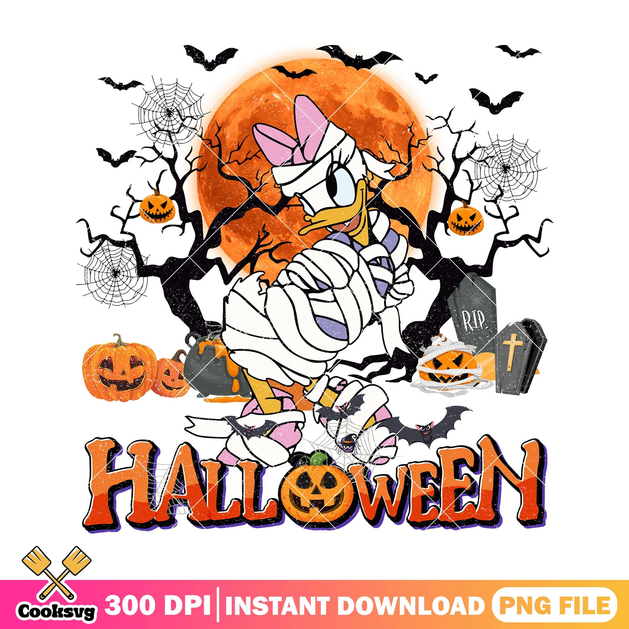 Daisy spooky outfit png, mickey mouse png, happy halloween png