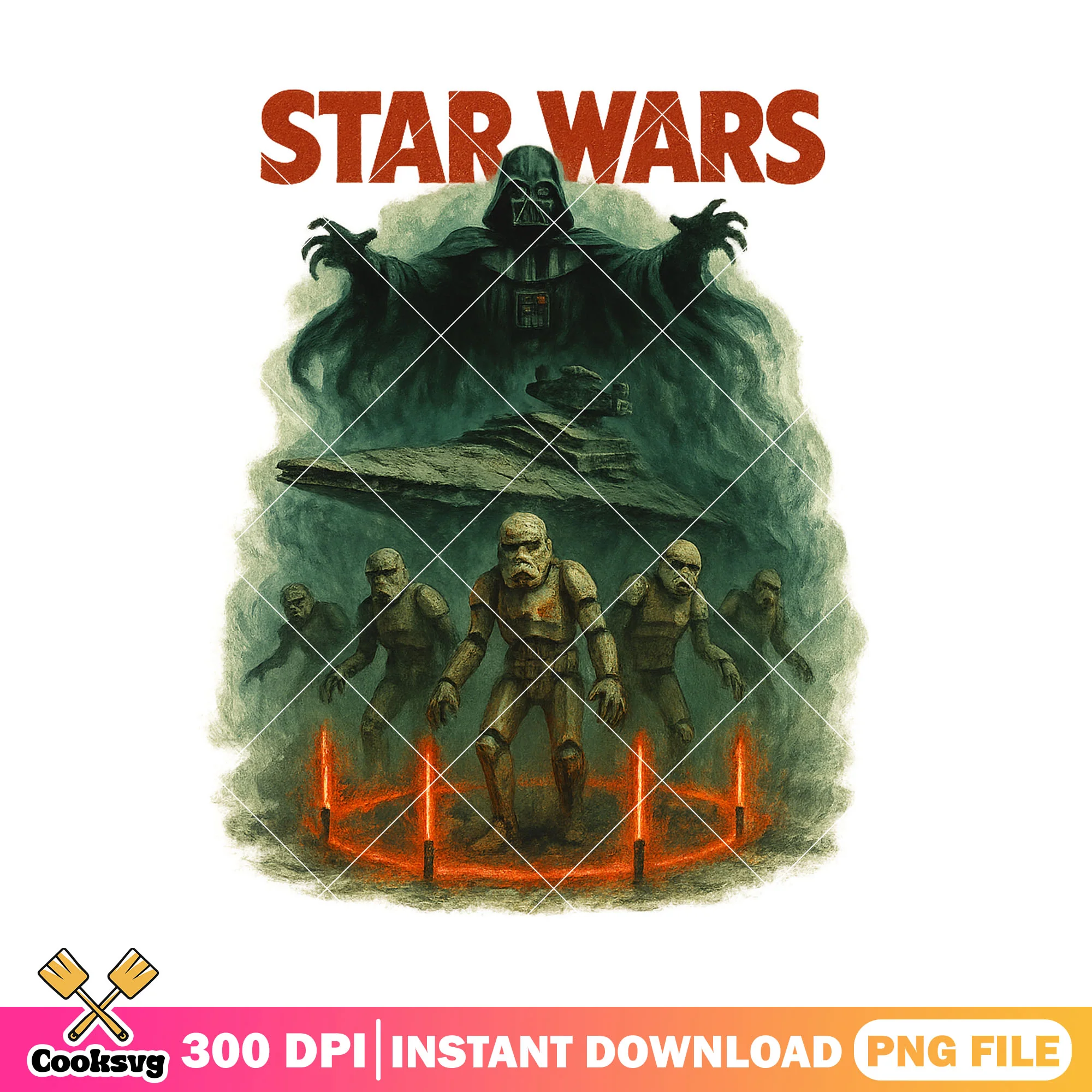Darth vader zombie army png, darth vader png, star wars png