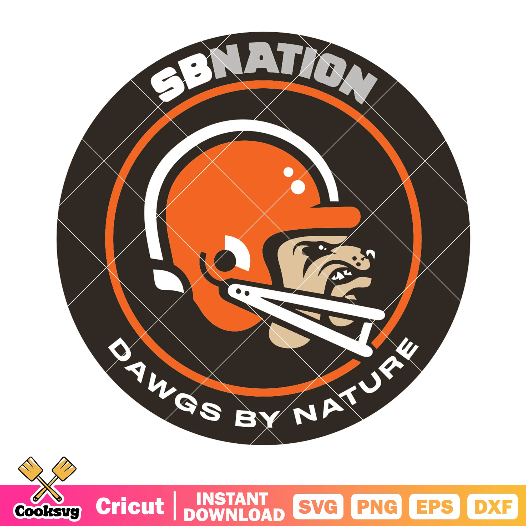 Dawgs by nature svg, cleveland browns svg, bull dog svg