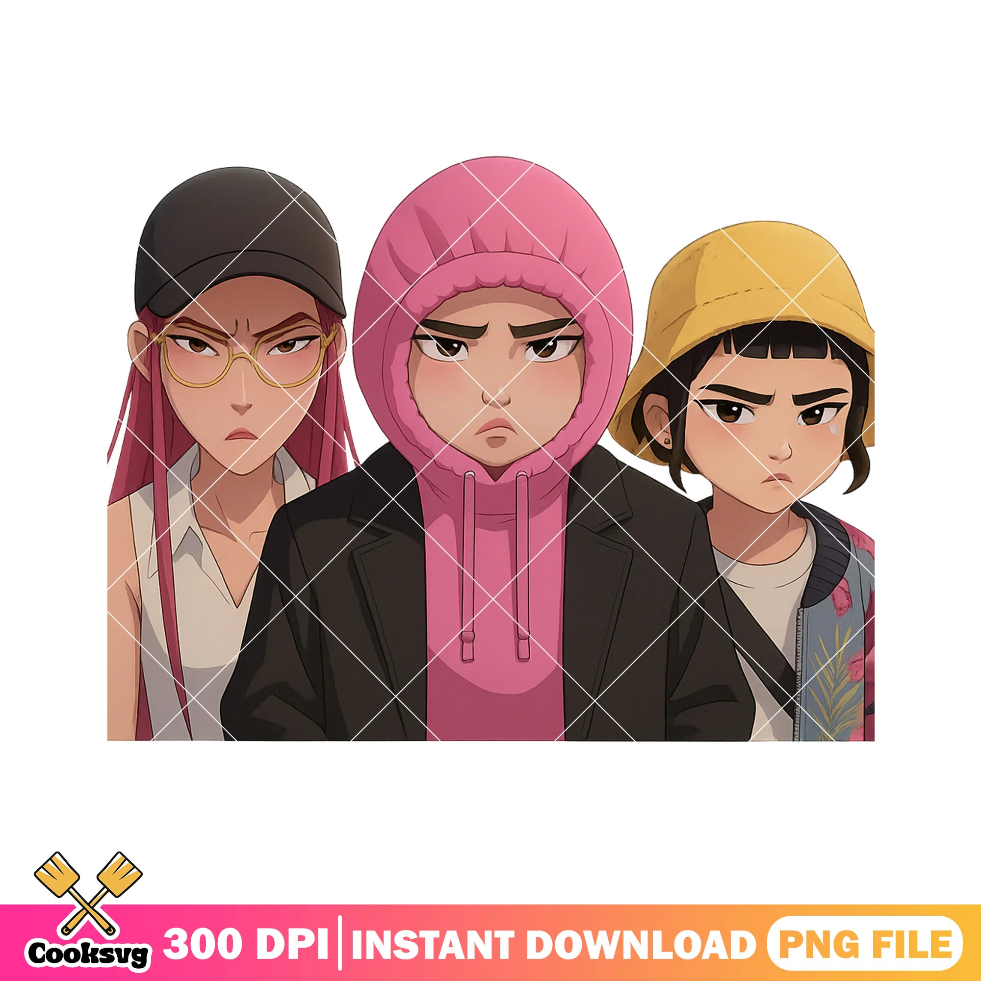 Day off huntrix girl png, huntrix netflix png, huntrix movie png