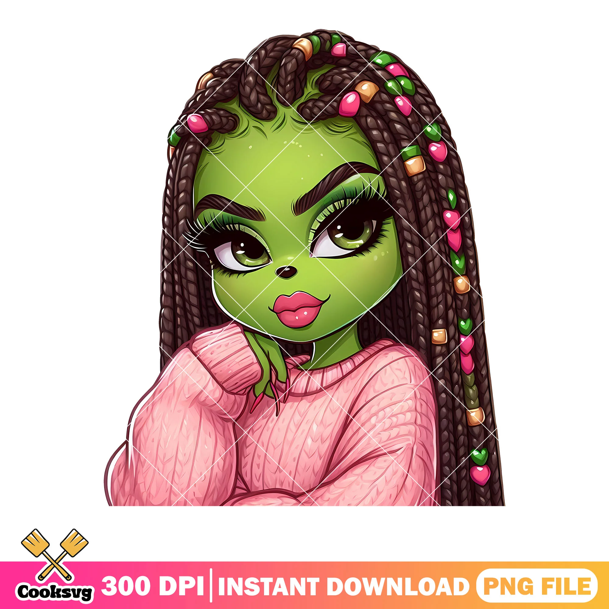 Deadlock grinch girl christmas png, christmas poster png, the grinch png