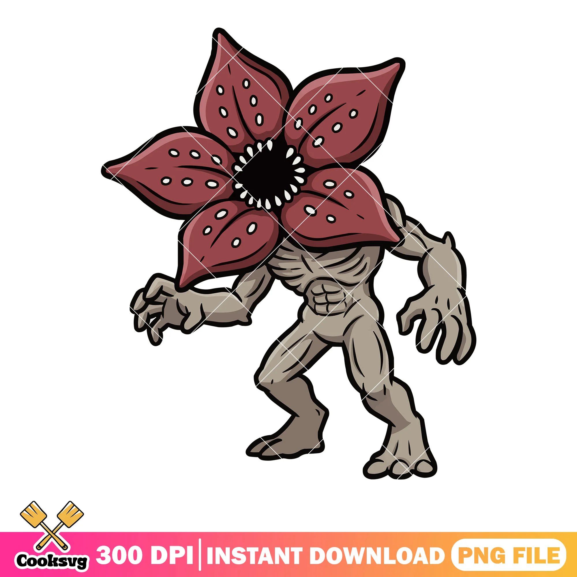 Demogorgon chibi png, stranger things png, horror netflix horror movies png