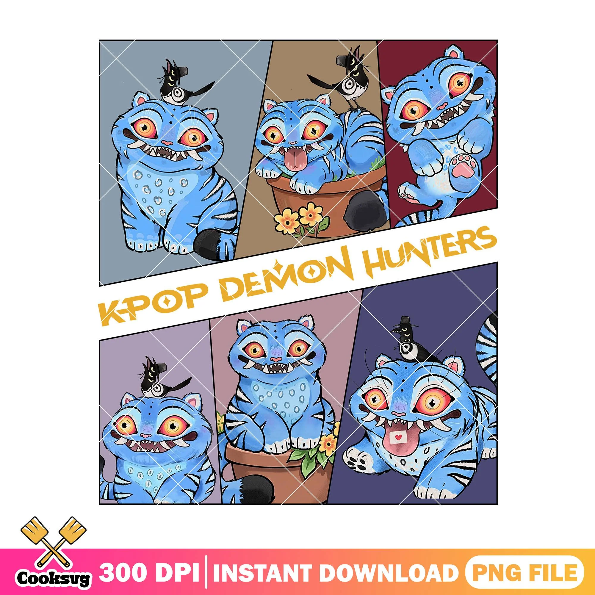 Derpy chibi tiger and sussy png, derpy sussy png, kpop huntrix png