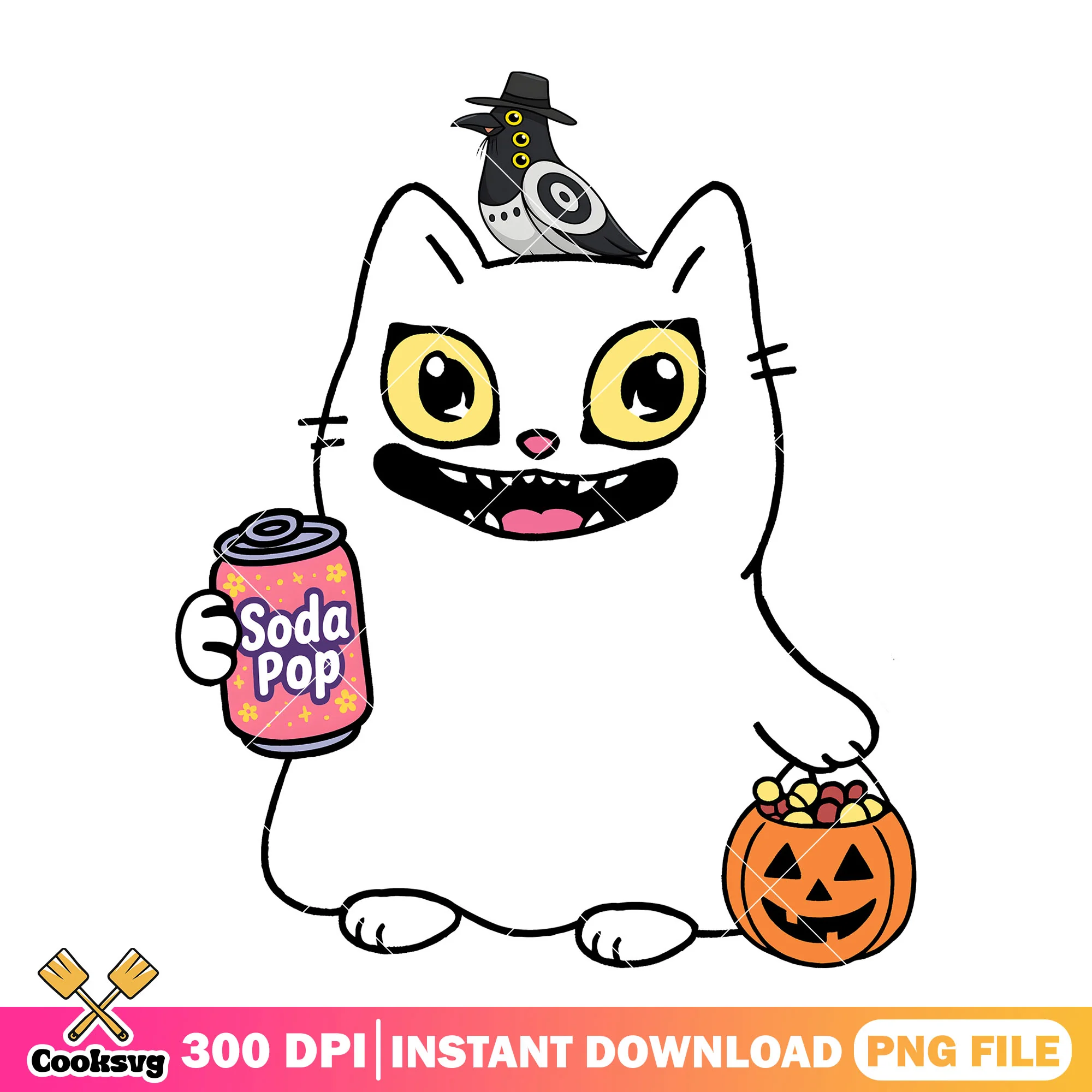 Derpy ghost soda pop png, derpy sussy png, halloween costume png