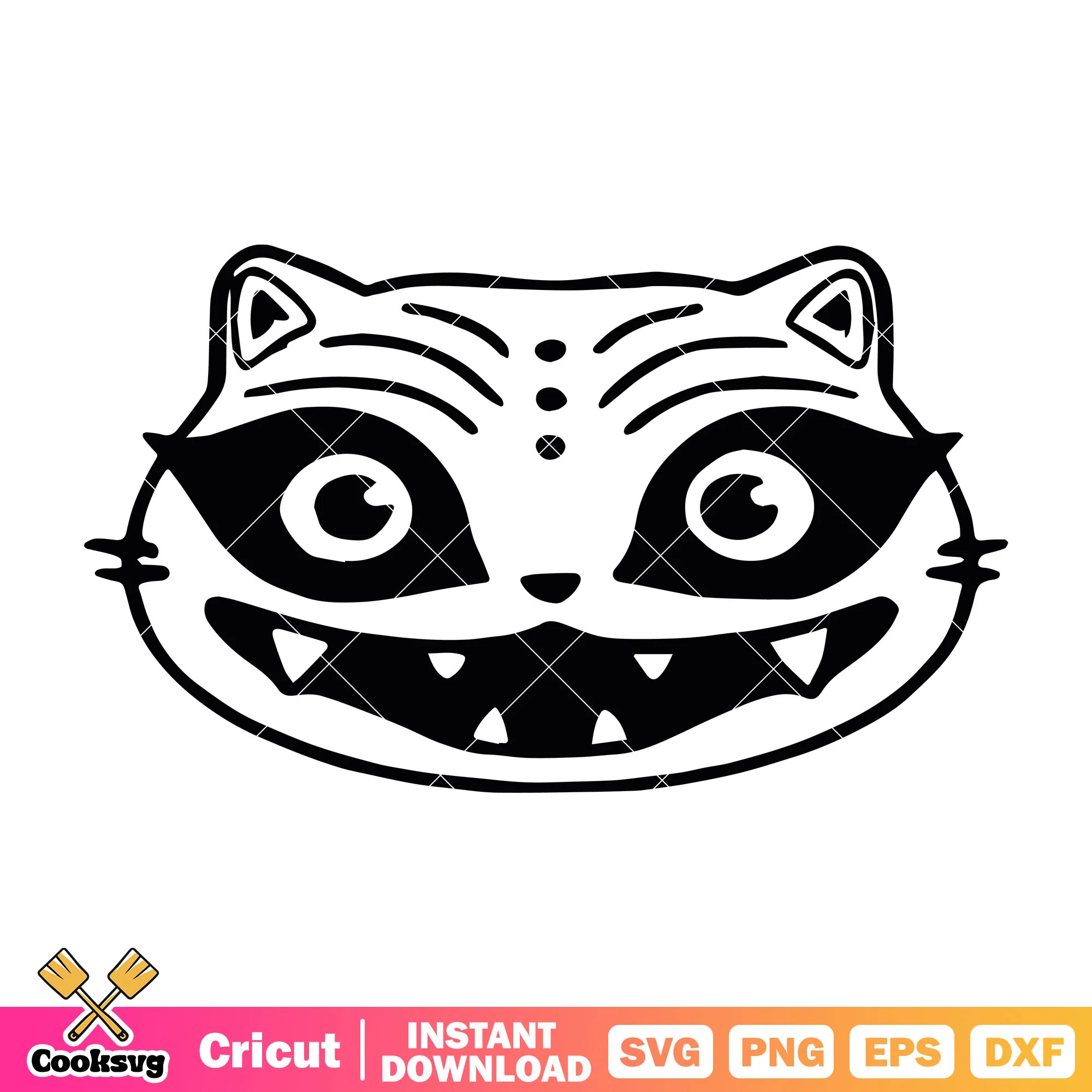 Derpy head outline svg, derpy tigers svg, kpop demon hunters svg