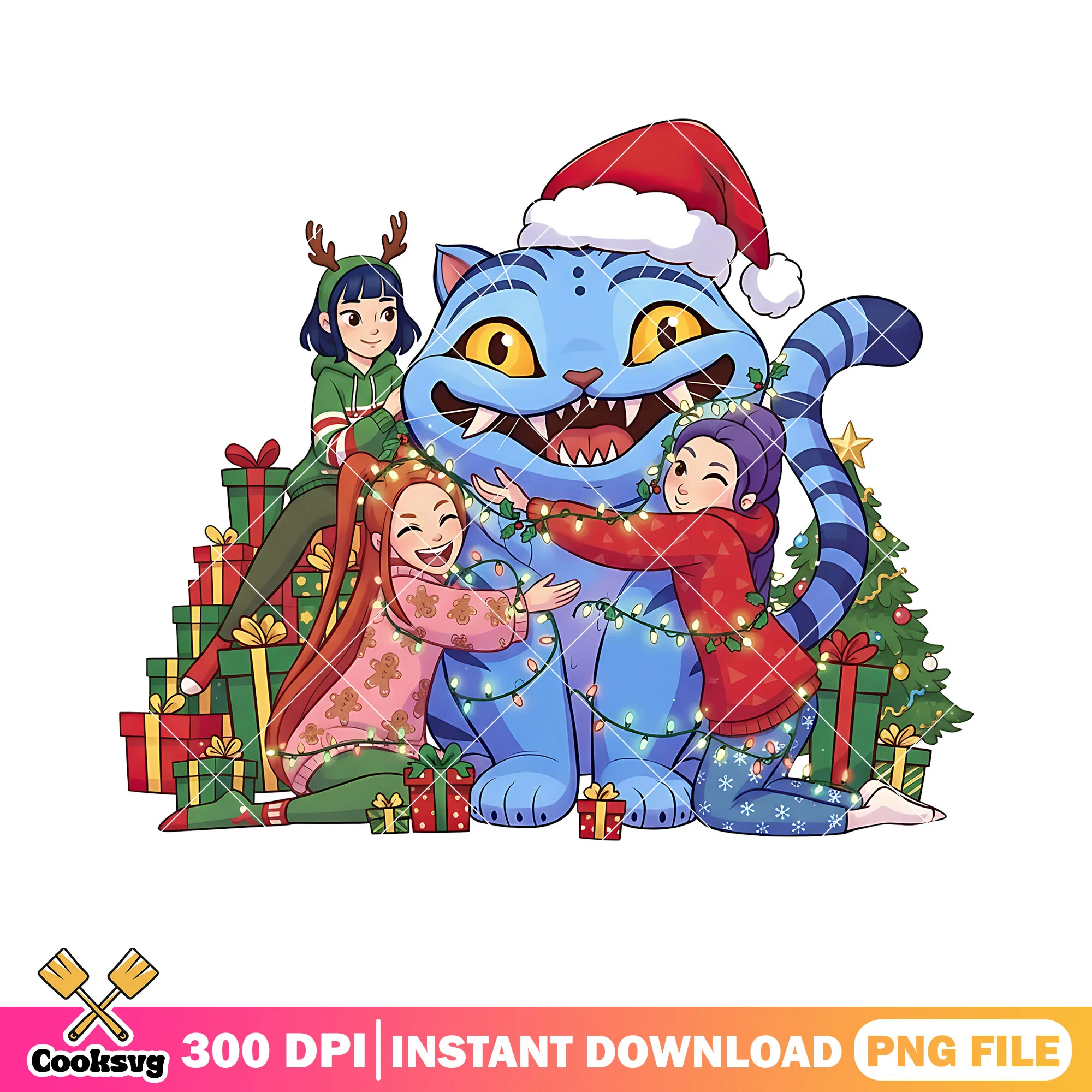 Derpy huntrix christmas png, christmas gifts png, kpop demon hunters png