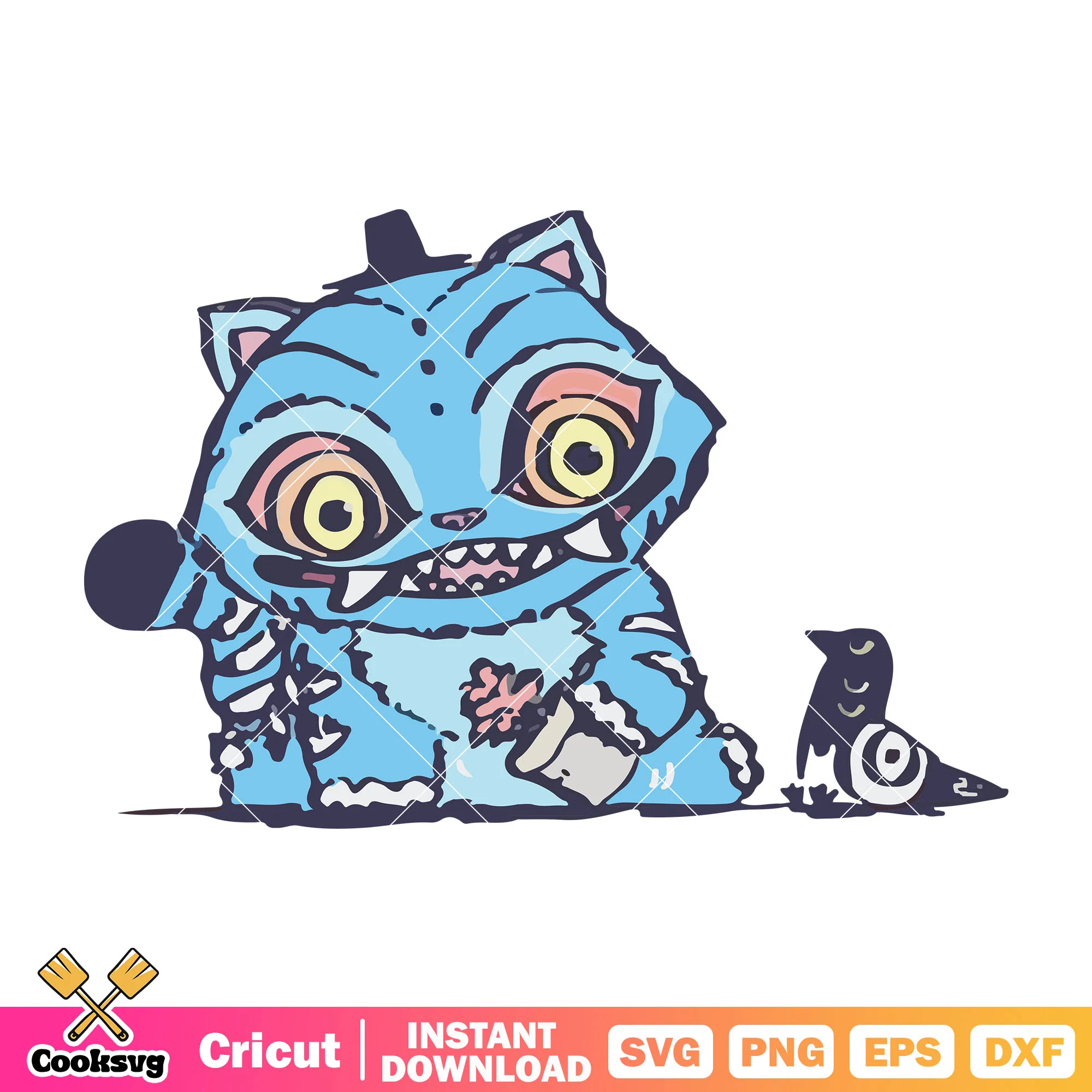 Derpy kpop tiger cute svg, kpop demon hunters svg, derpy tiger svg