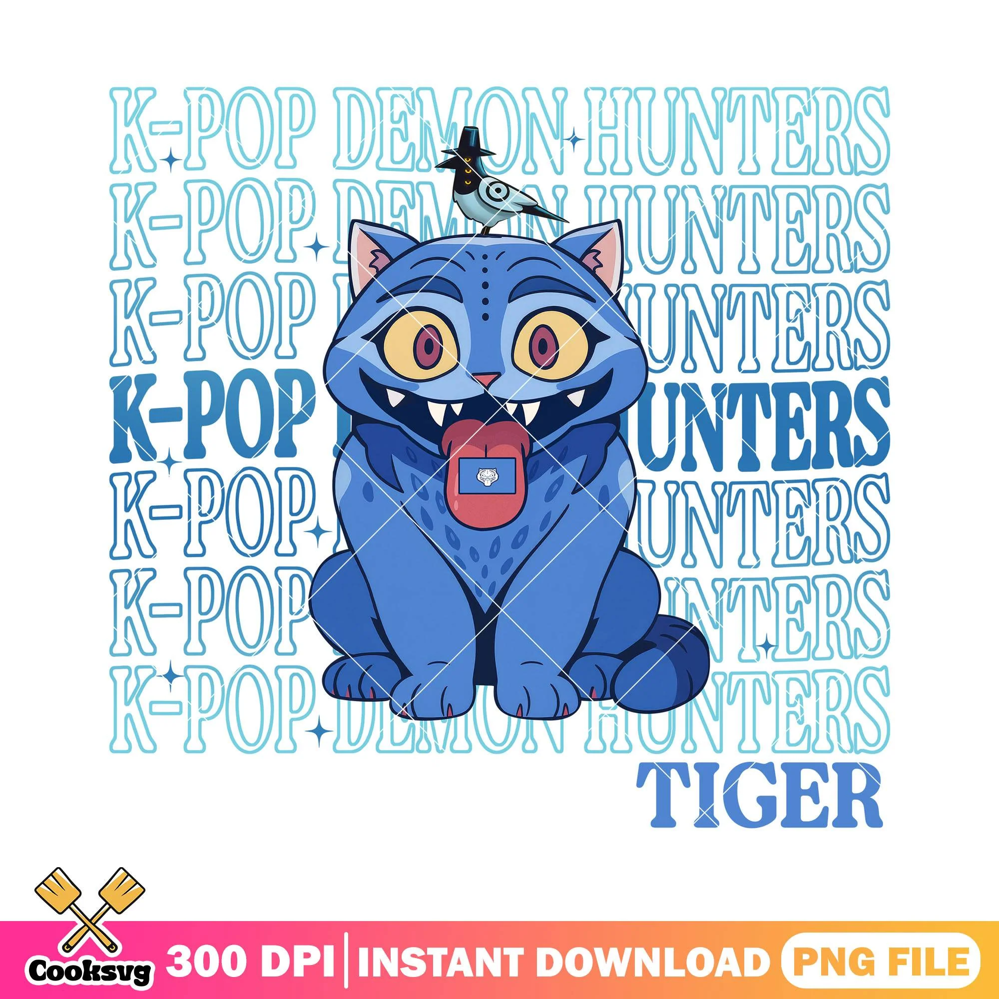 Derpy kpop tiger vibes png, derpy tiger png, kpop demon hunters png