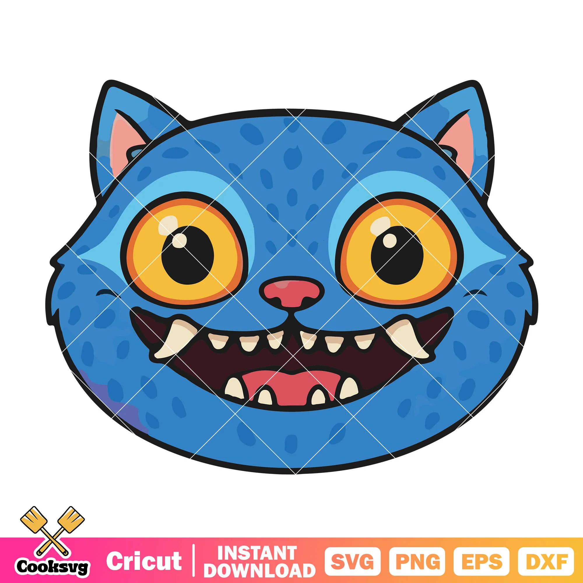 Derpy tiger kpop head svg, derpy kpop svg, kpop demon hunters svg