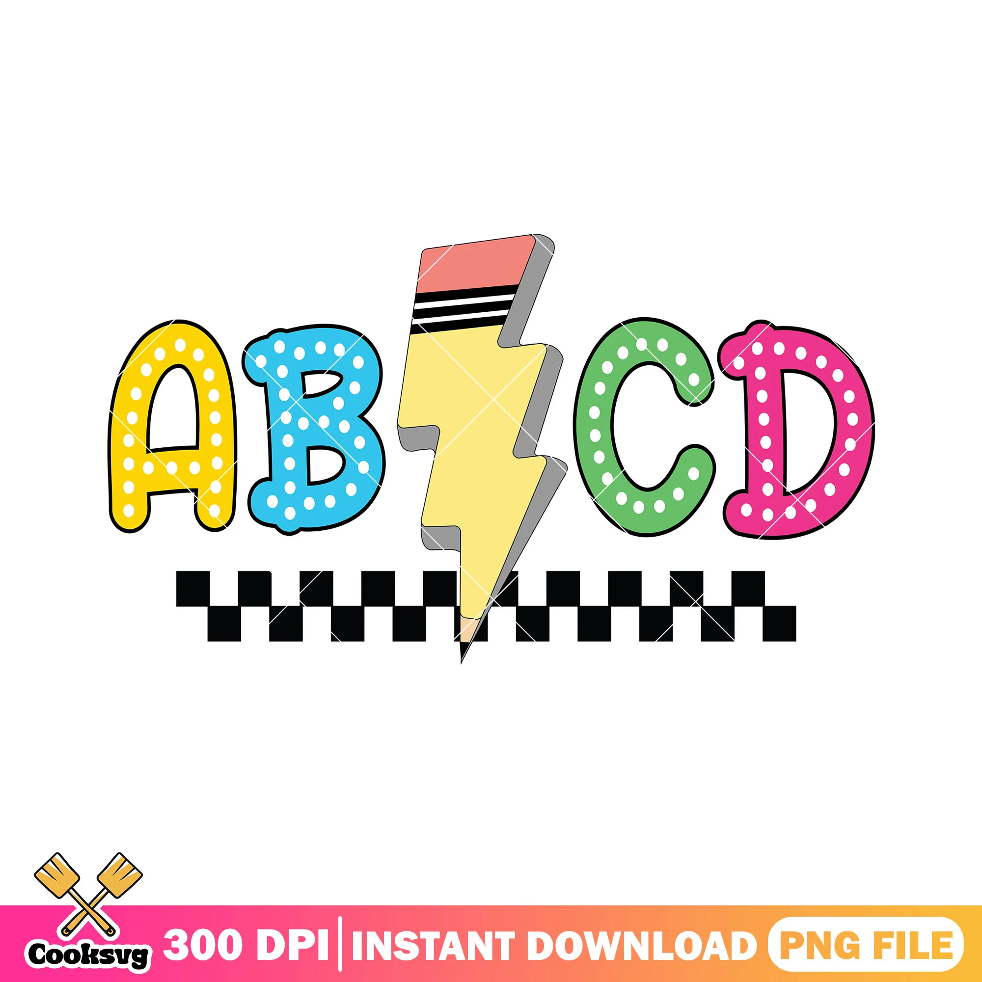 Design abcd font png, colors font png, back to school idea png
