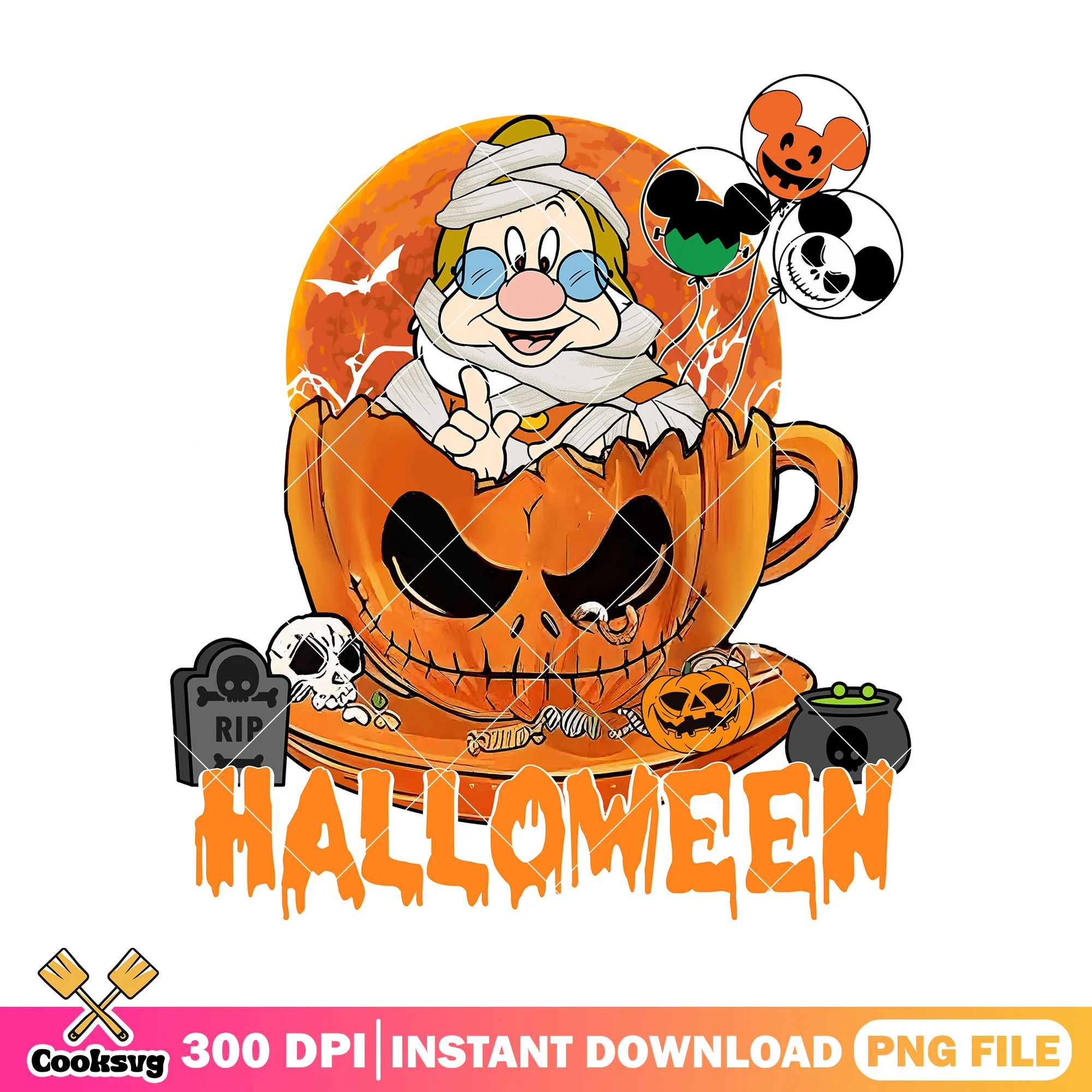 Design doc dwarf png, halloween cartoon png, disney doc png