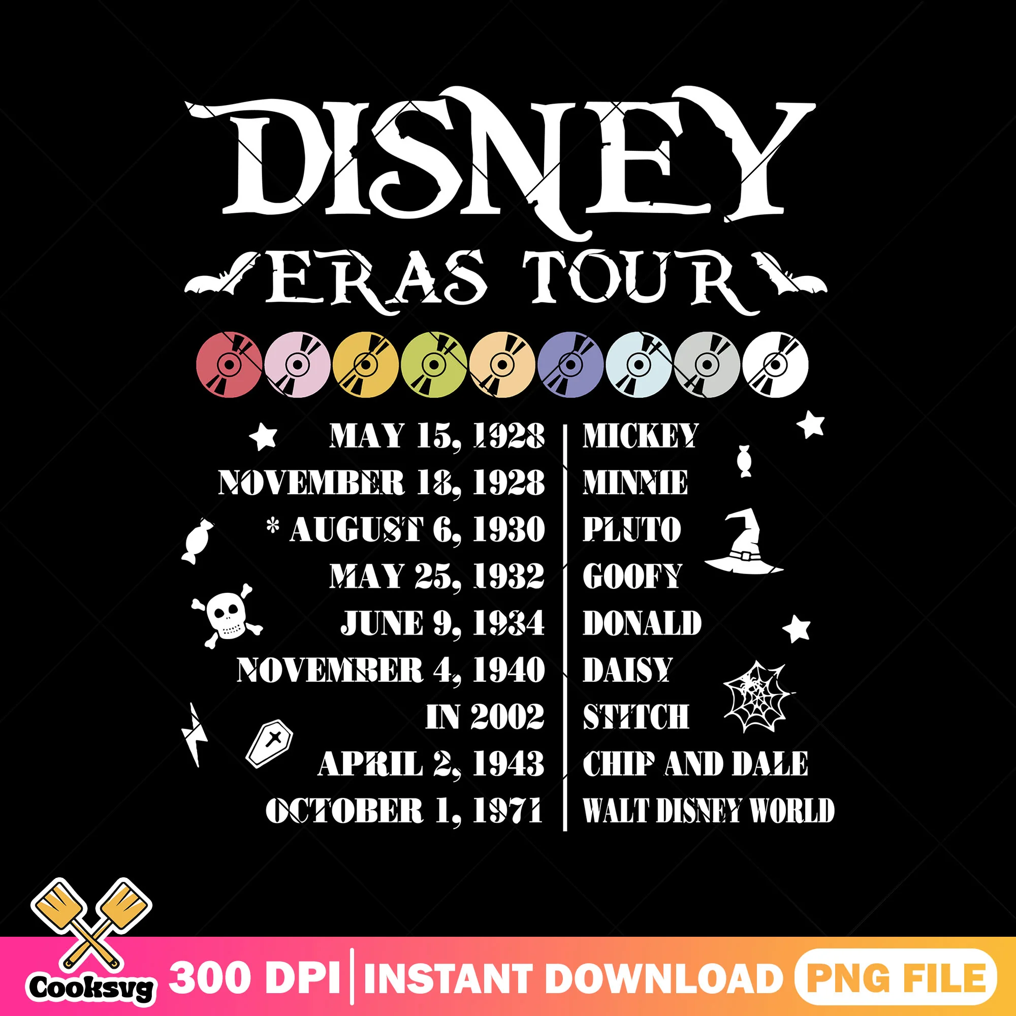 Design eras tour file png, disney tour png, halloween day png